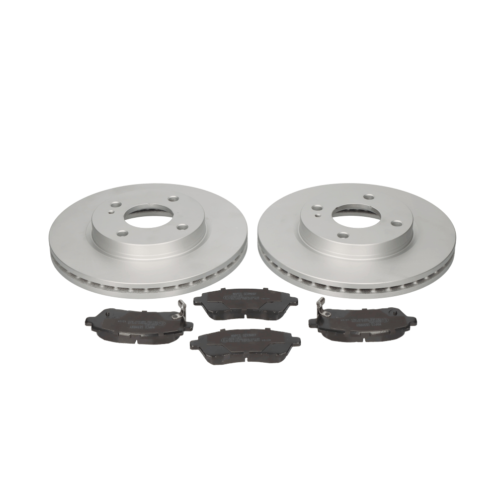 MAPCO 47663HPS Disques et plaquettes de freins Essieu avant, ventilé, avec accessoires, avec vis d'étrier de frein, avec indicateur d'usure