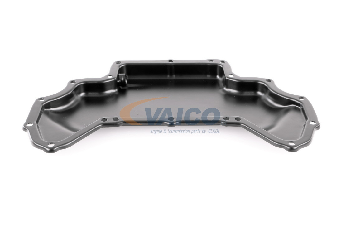 Oil pan VAICO with oil drain plug, with seal ring, without oil sump gasket, Sheet Steel - V30-2578