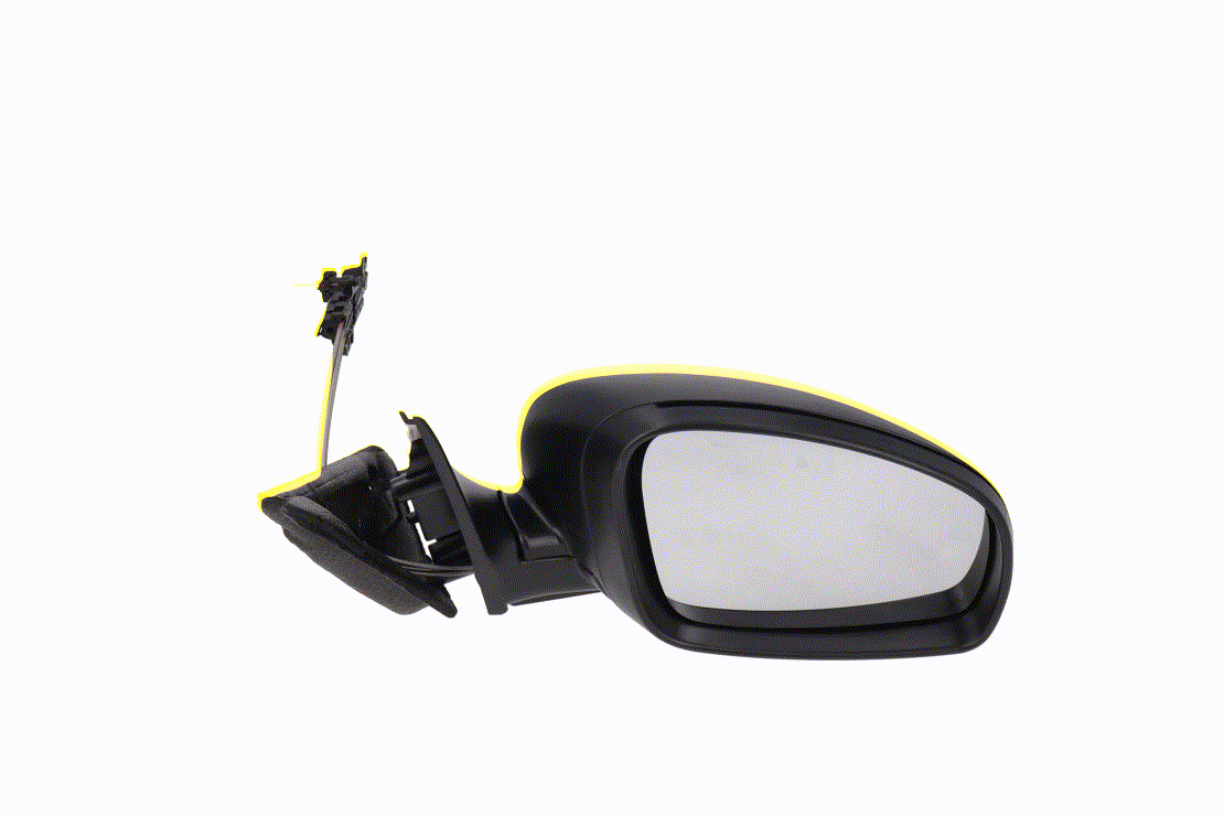 VEMO V10-69-0258 Wing mirror Right, black, Manual, Convex
