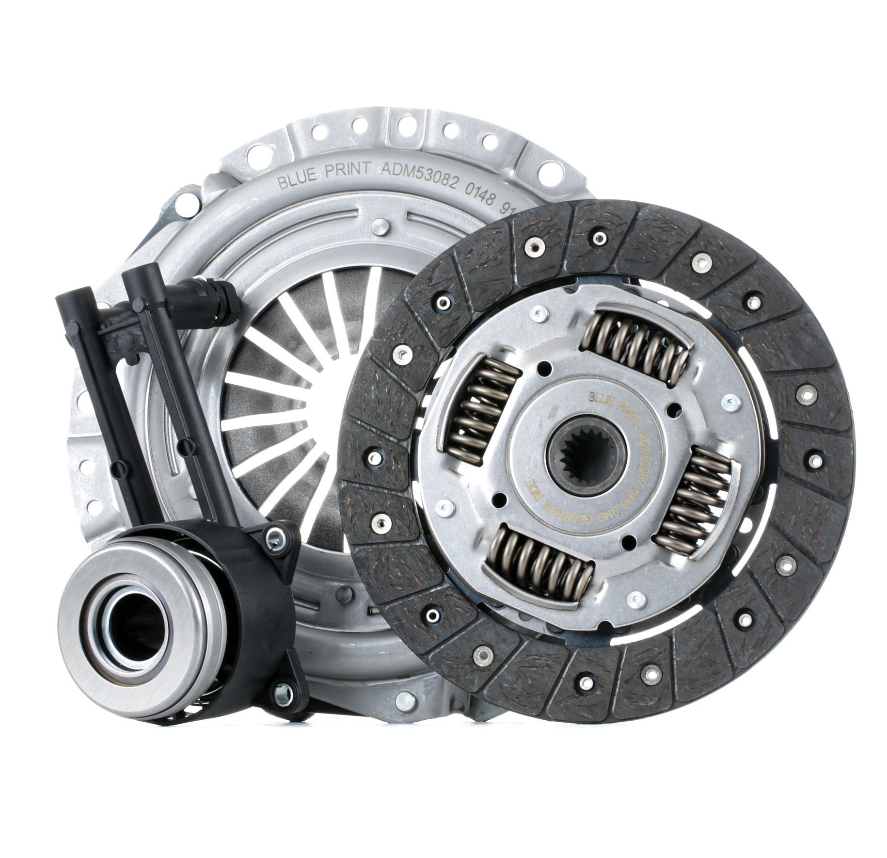 BLUE PRINT ADF123048 Clutch kit three-piece, with central slave cylinder, with synthetic grease, 190mm