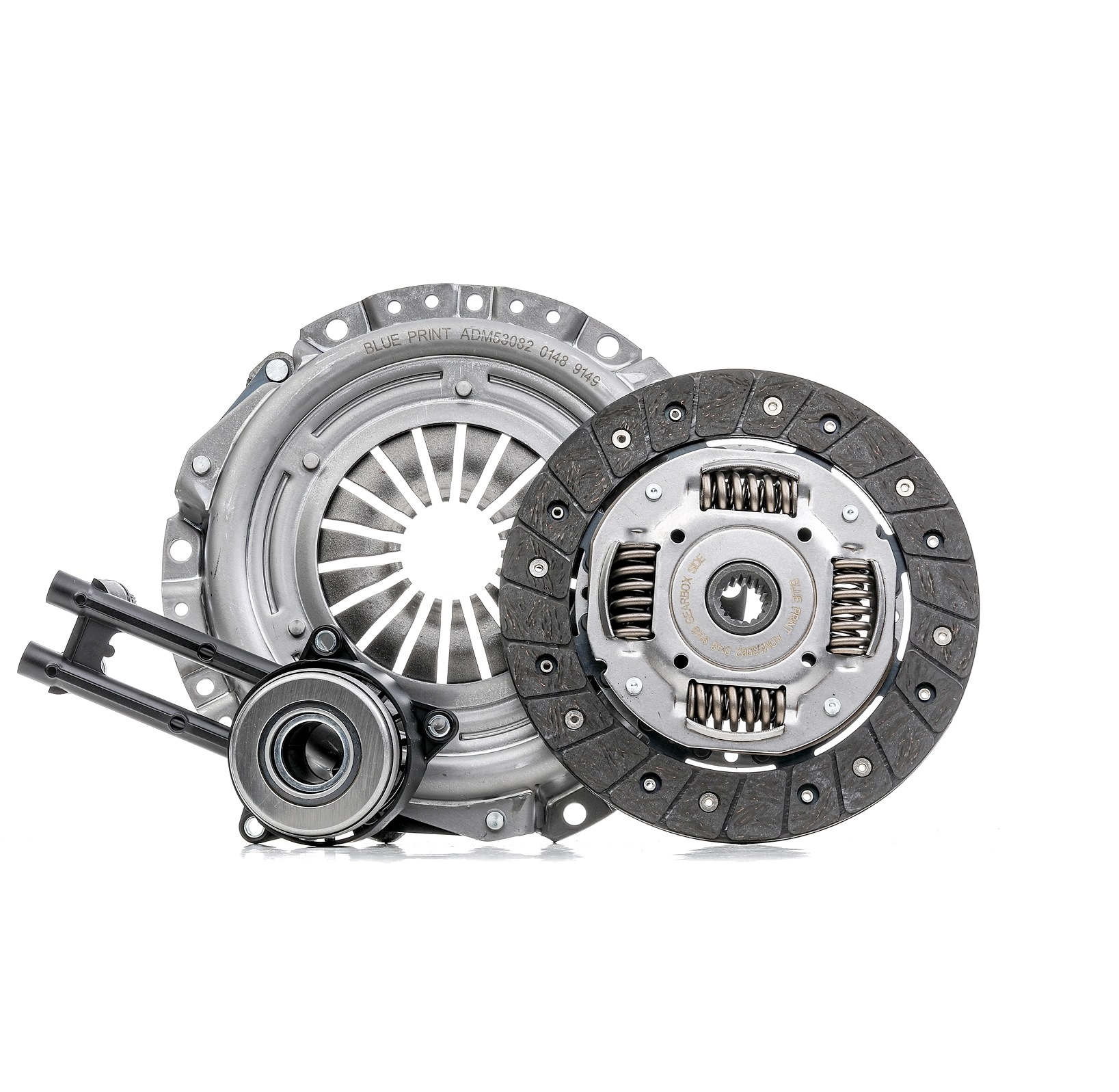 BLUE PRINT ADF123093 Clutch kit three-piece, with central slave cylinder, with synthetic grease, 190mm