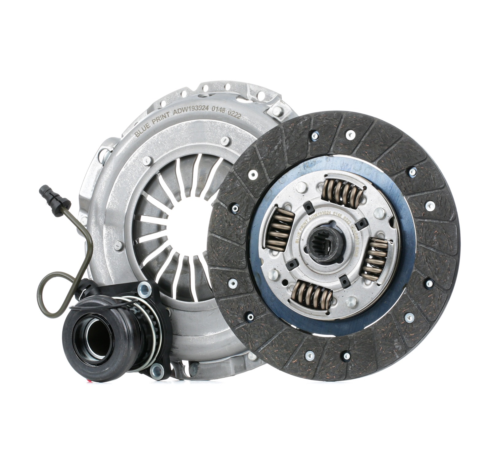 BLUE PRINT ADW193045 Clutch kit three-piece, with central slave cylinder, with synthetic grease, 200mm