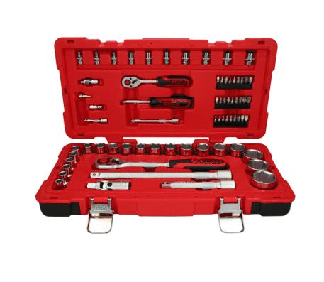 KS TOOLS 951.0668 Socket set Number of tools: 68, Chrome Vanadium Steel, Drive: 1/2, 1/4Inch, with ratchet function, Rectangle