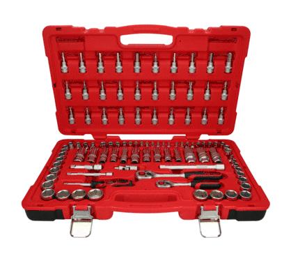 KS TOOLS Kromi-vanadium-teräs, tuumaa: 3/8, 1/4tuumaa, Räikkätoiminnolla, neliönmuotoinen (square) Hylsyavainsarja 951.0699