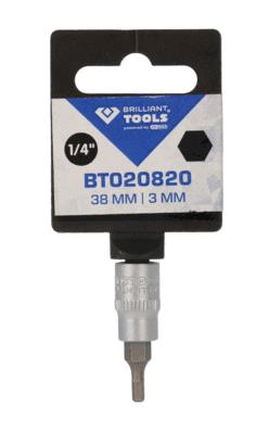 Køb BT020820 KS TOOLS 3,0, 3, indre sekskant Skraldenøgleindsats (Hexagon) BT020820 billige