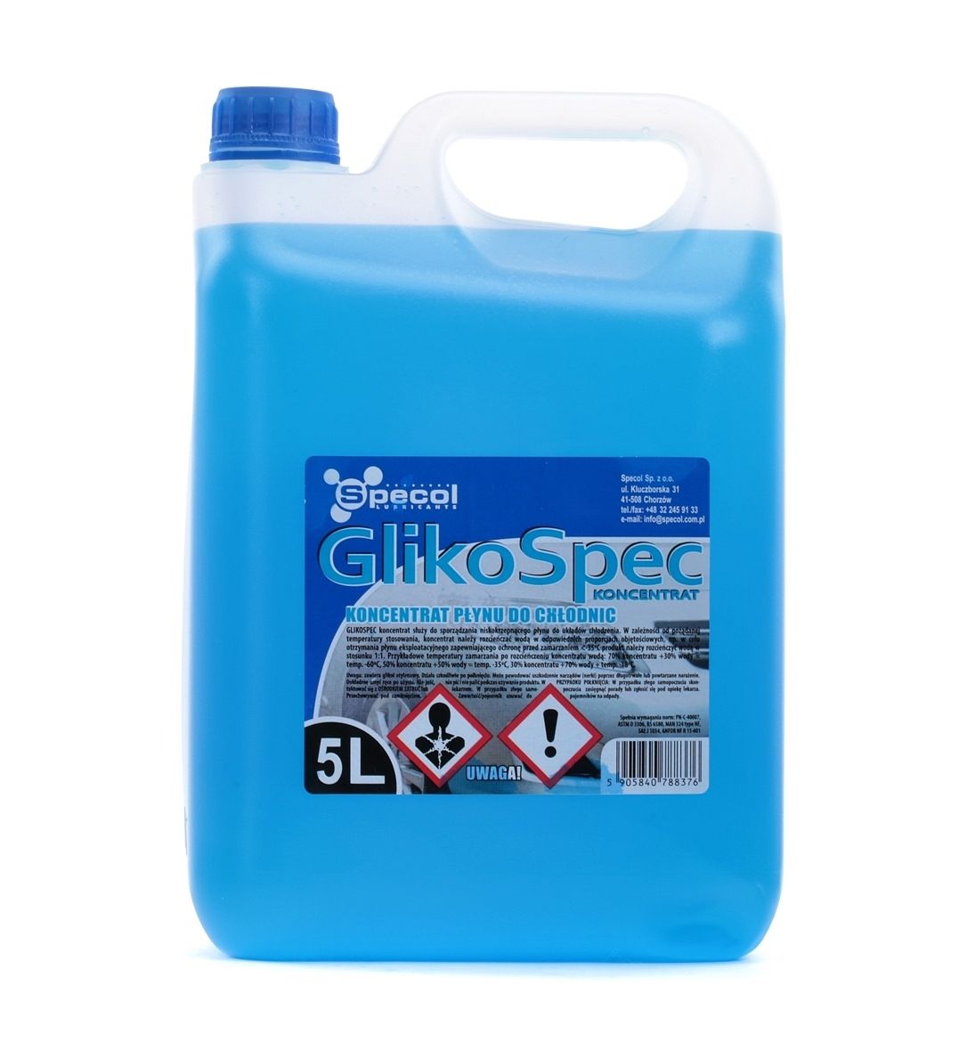 004005 SPECOL Glikospec G11 Niebieski, 5l, -38(50/50) G11 Ochrona przed zamarzaniem 004005 kupić niedrogo