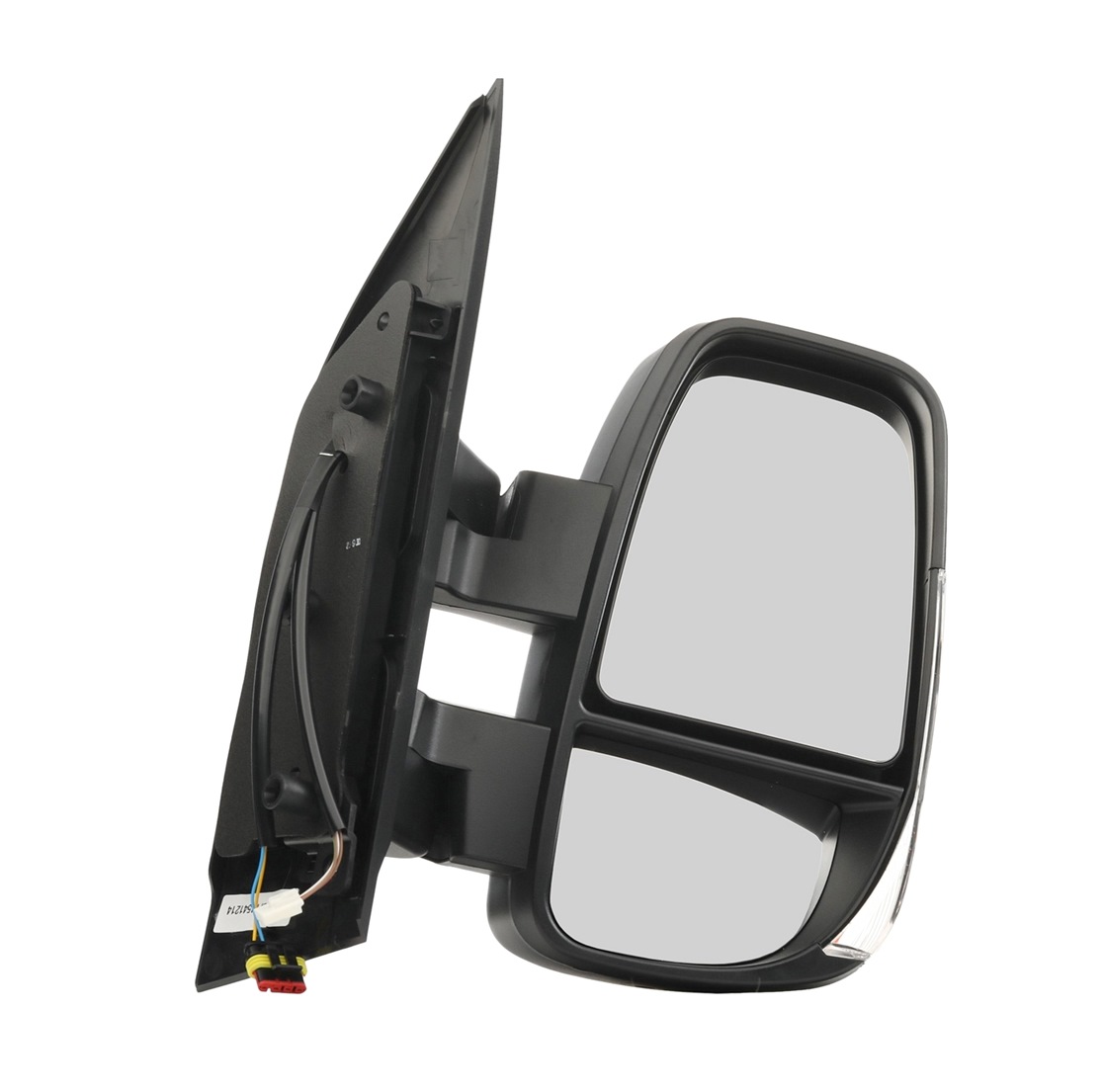 STARK SKOM-1040460 Wing mirror Right, black, Convex, Heatable, Short mirror arm, for electric mirror adjustment, Complete Mirror