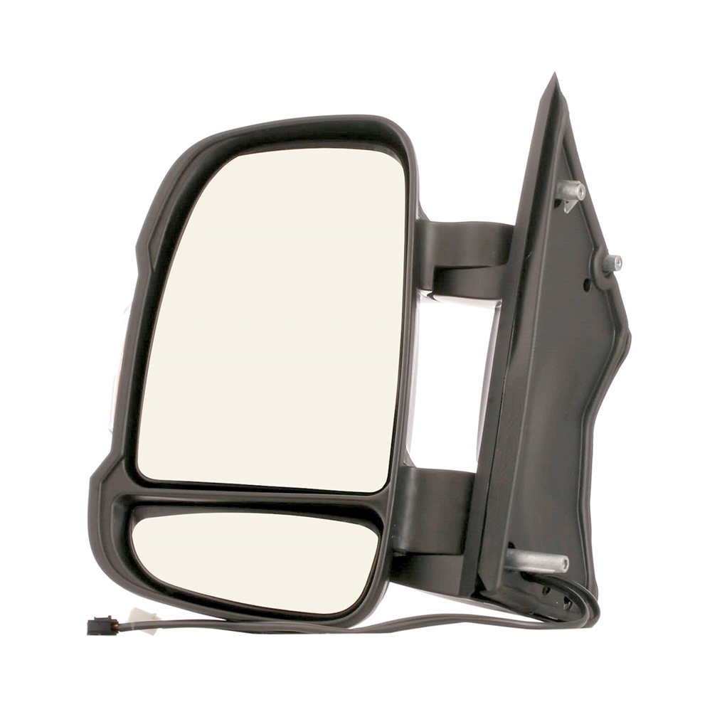 RIDEX 50O0469 originele FIAT Buitenspiegel Links, Zwart, Bol-vormig, Korte spiegelarm, Met temperatuursensor