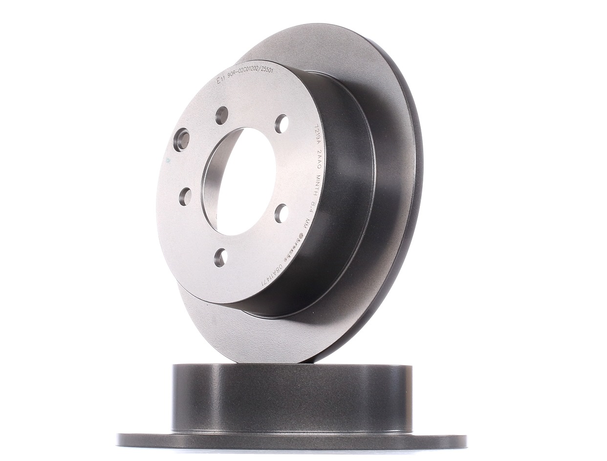 BREMBO 262x10mm, 5, solid, Coated Ø: 262mm, Num. of holes: 5, Brake Disc Thickness: 10mm Brake rotor 08.A114.71 buy