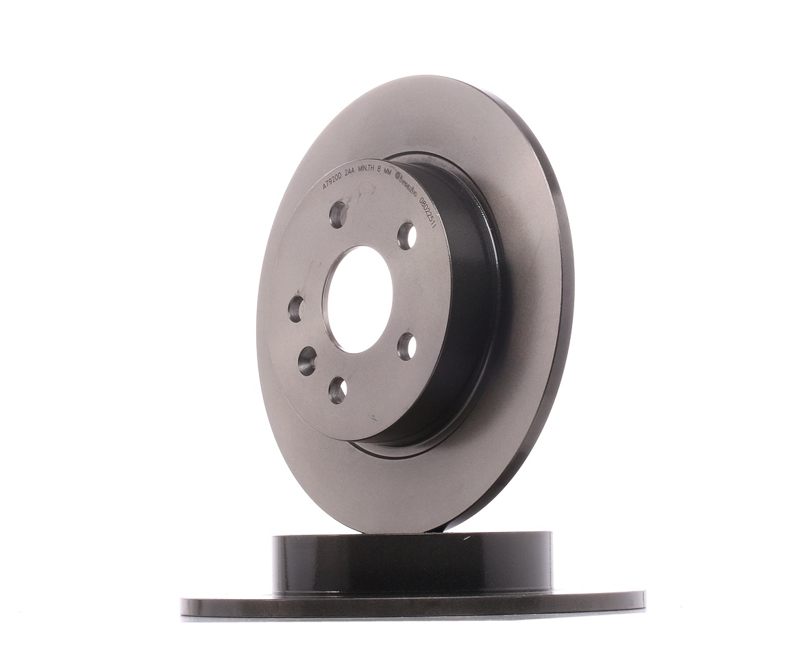 BREMBO 264x10mm, 5, solid, Coated Ø: 264mm, Num. of holes: 5, Brake Disc Thickness: 10mm Brake rotor 08.D225.11 buy