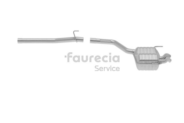 Faurecia FS50173 Exhaust silencer W202 C 250 2.5 Turbo diesel 150 hp Diesel 2000 price