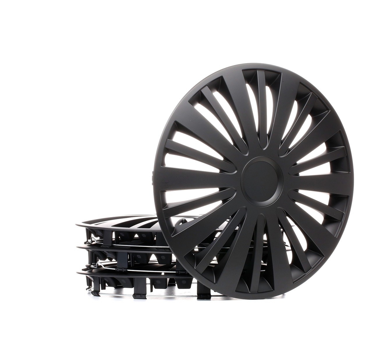 Car hubcaps Black LEOPLAST VEGASCZ16
