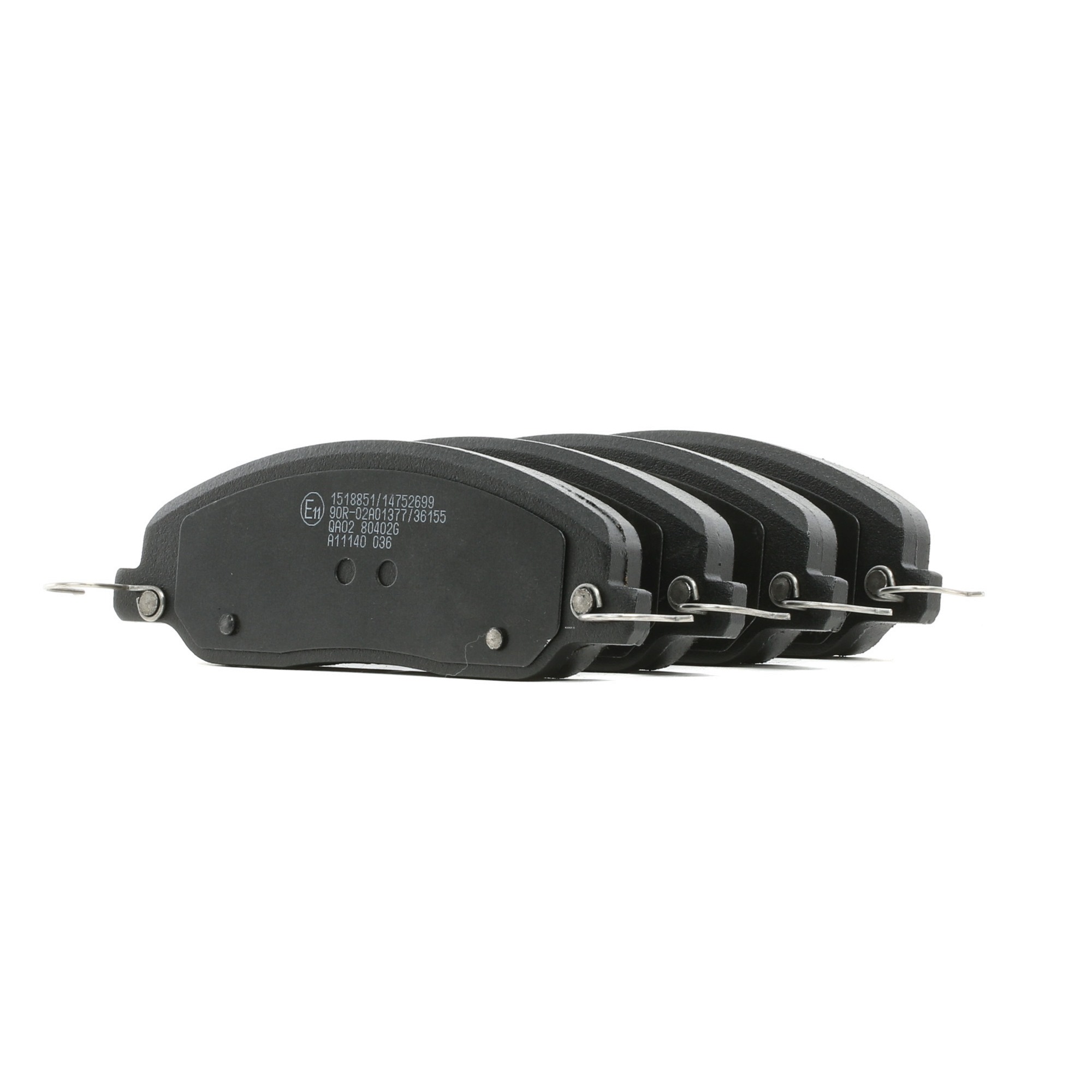 RIDEX Bremsbelagsatz 402B1363 Vorderachse, ohne integrierten Verschleißsensor Höhe 1: 54,5mm, Breite 1: 162,4mm, Dicke/Stärke 1: 17,8mm