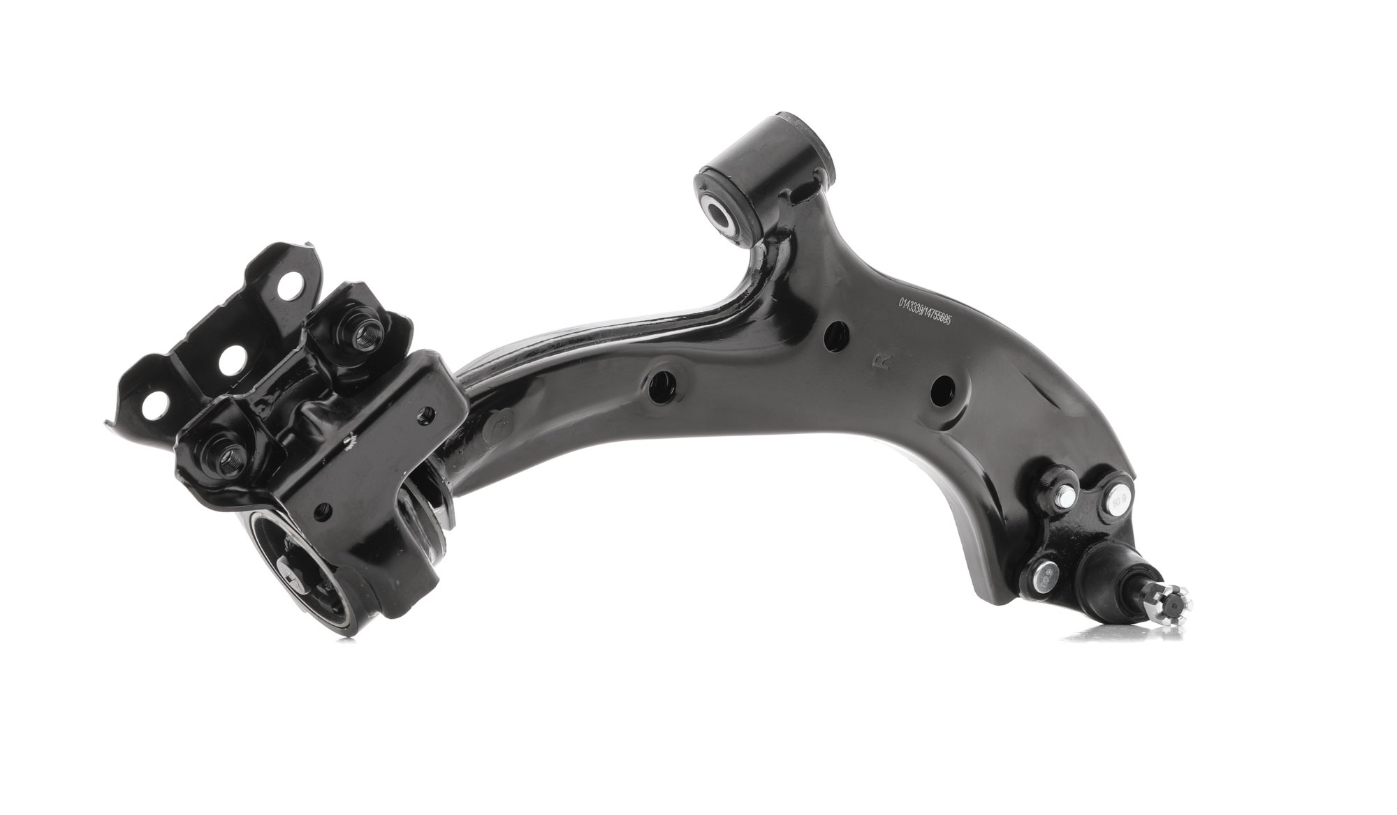 STARK SKCA-0051302 Suspension arm with ball joint, with rubber mount, Front Axle Right, Lower, Control Arm, Sheet Steel, Cone Size: 17,4 mm