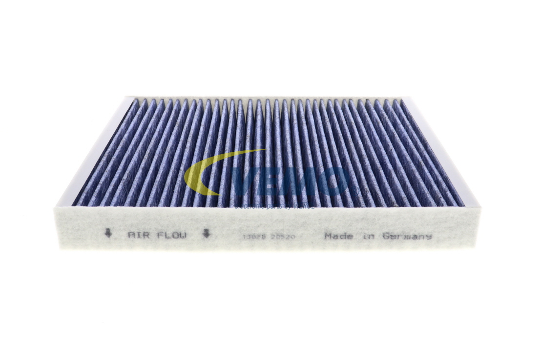 VEMO V10-32-0009 Pollen filter bio-functional cabin air filter, with antibacterial action, with fungicidal effect, Particulate filter (PM 2.5), with anti-allergic effect, 252 mm x 222 mm x 32 mm, Activated Carbon