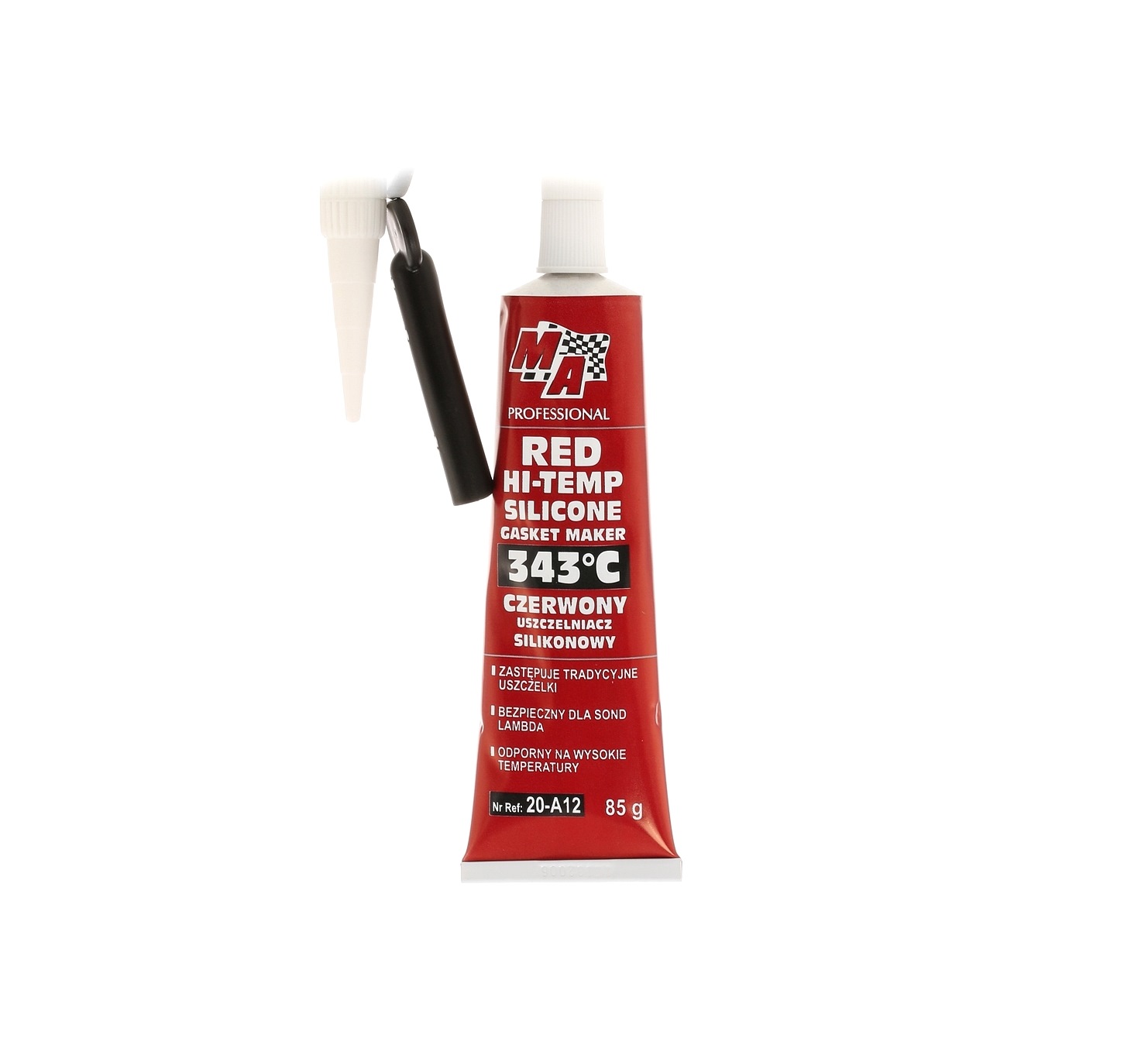 MA PROFESSIONAL 20A12 Car joint sealant Tube, Silicone, Capacity: 85ml, Permanently elastic, Oil resistant, red