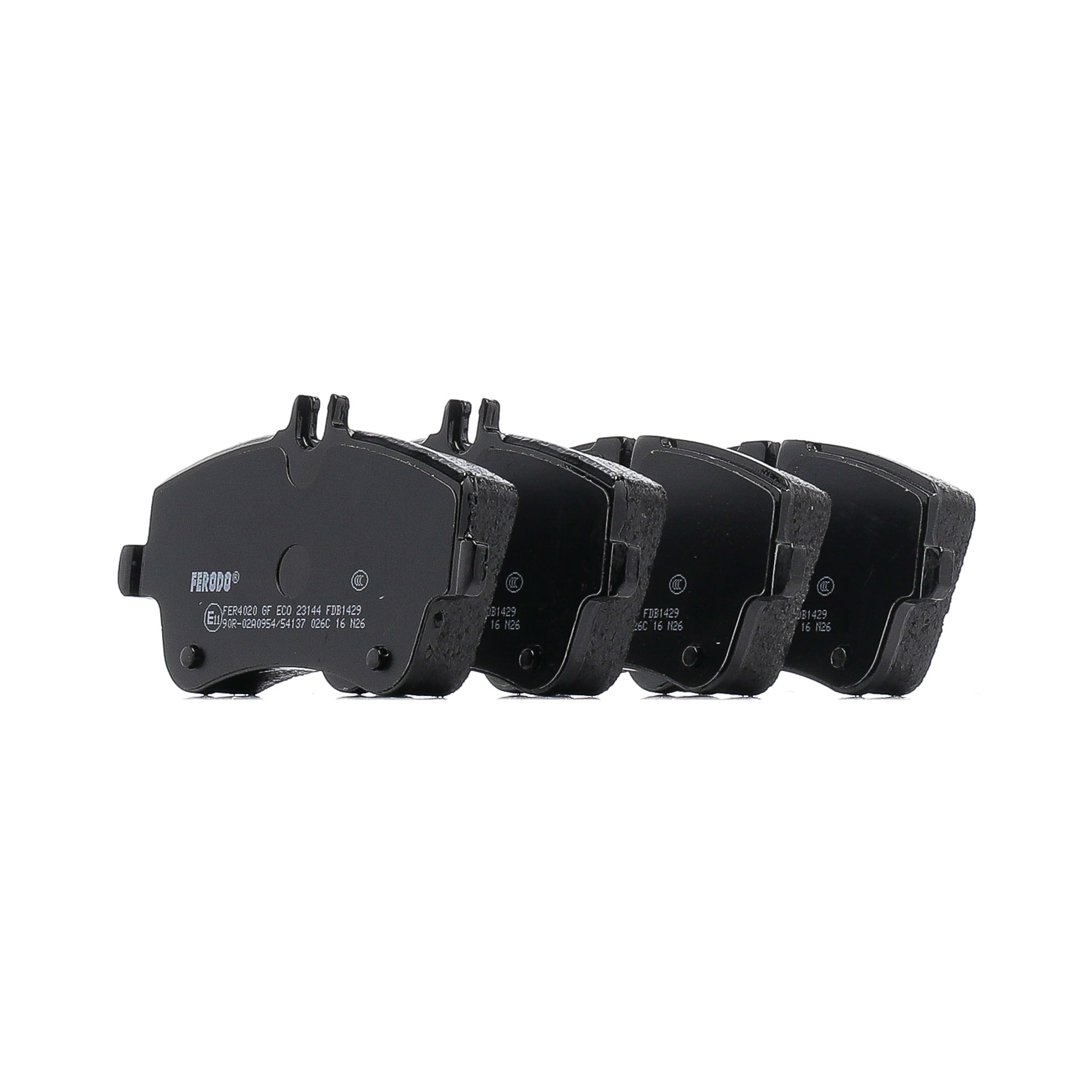 Køb 23144 FERODO PREMIER ECO FRICTION forberedt til slidadvarsel Höhe: 69,8mm, Breite: 132mm, Dicke/Stärke: 19,5mm Bremseklodser FDB1429 billige