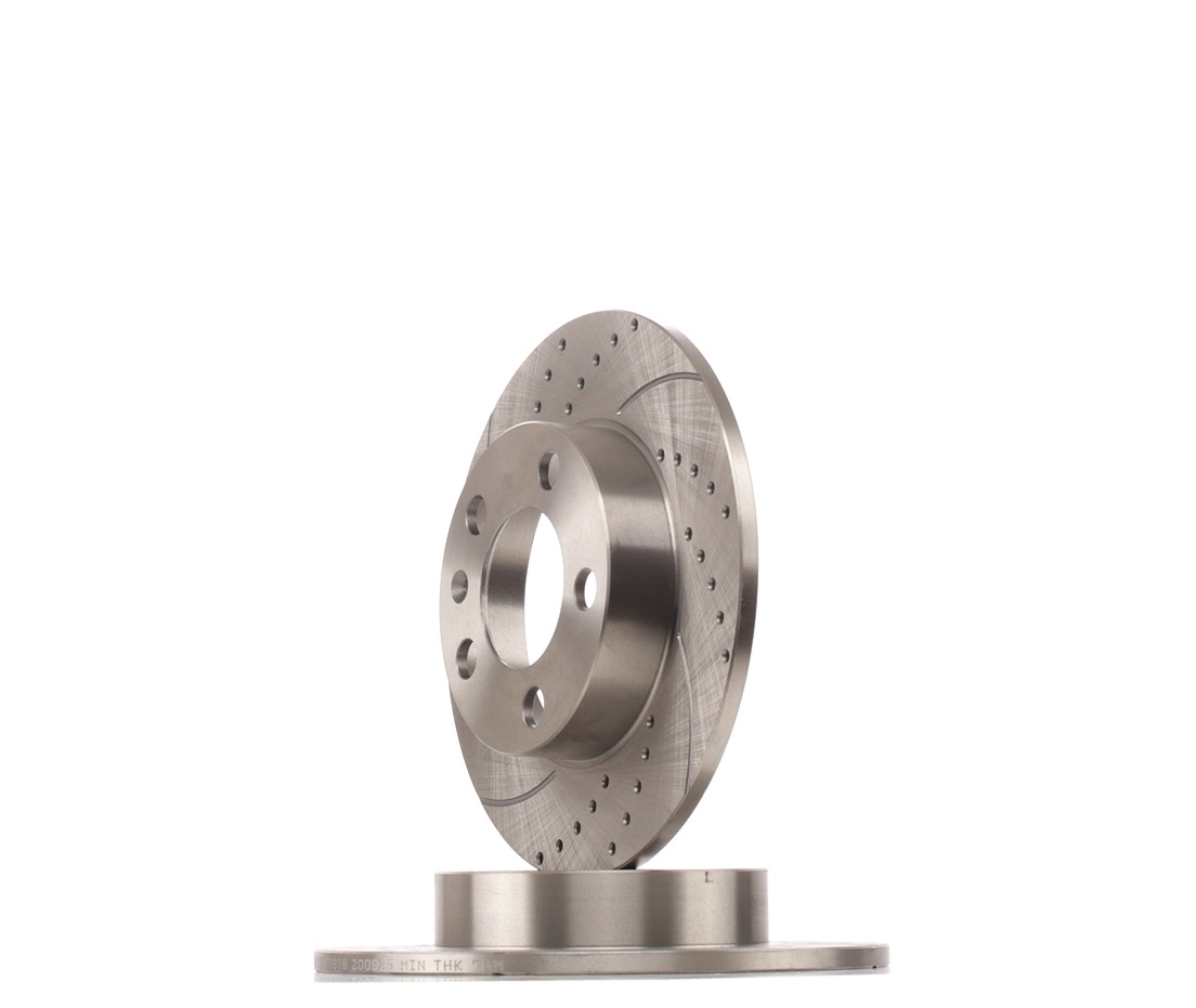 82B2295 RIDEX Eixo traseiro, 230x9mm, cheio, ranhurado/perfurado, perfurado Ø: 230mm, Espessura do disco de travão: 9mm Disco de travão 82B2295 comprar económica