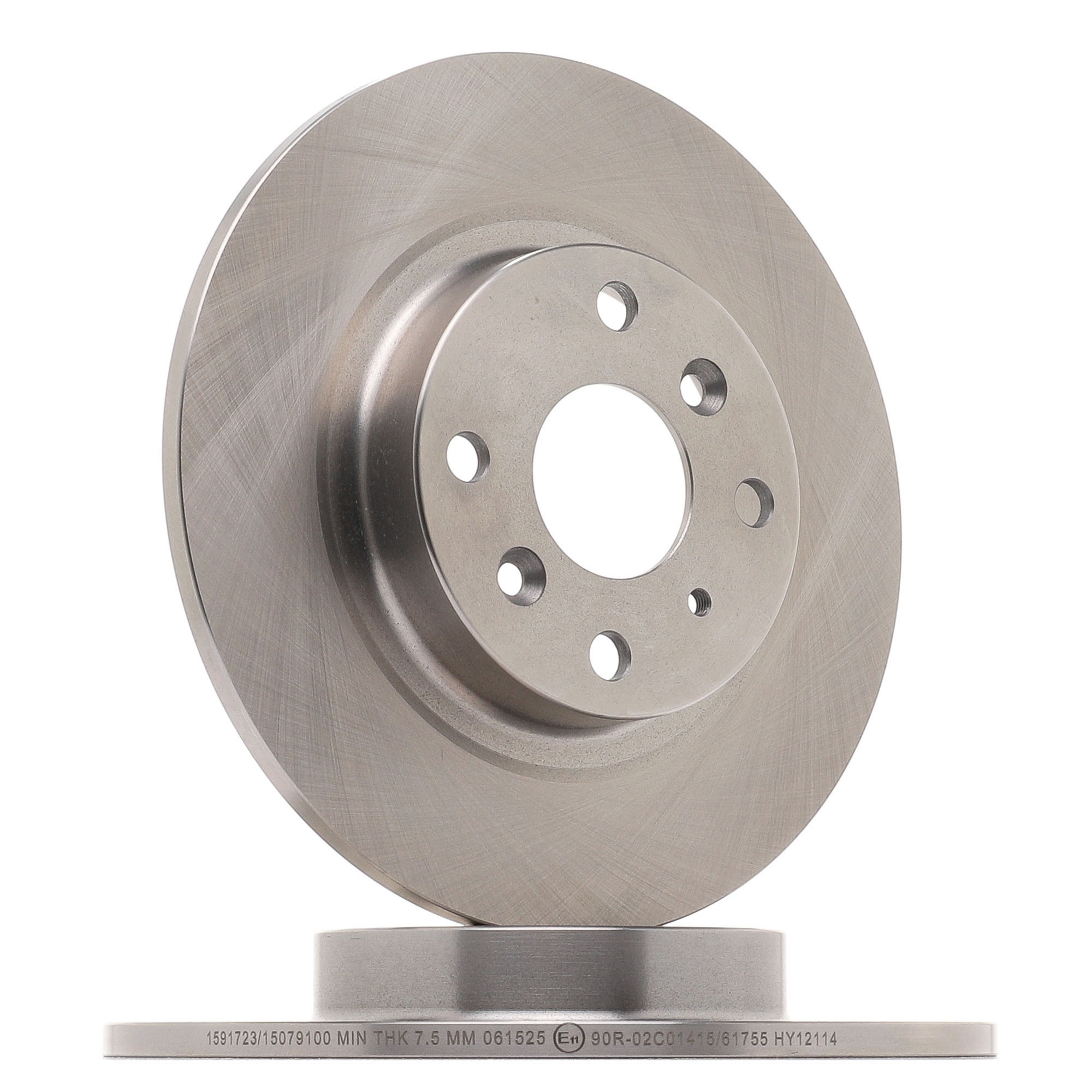 RIDEX 82B2314 Disco de freno Eje trasero, 255, 5/4, macizo