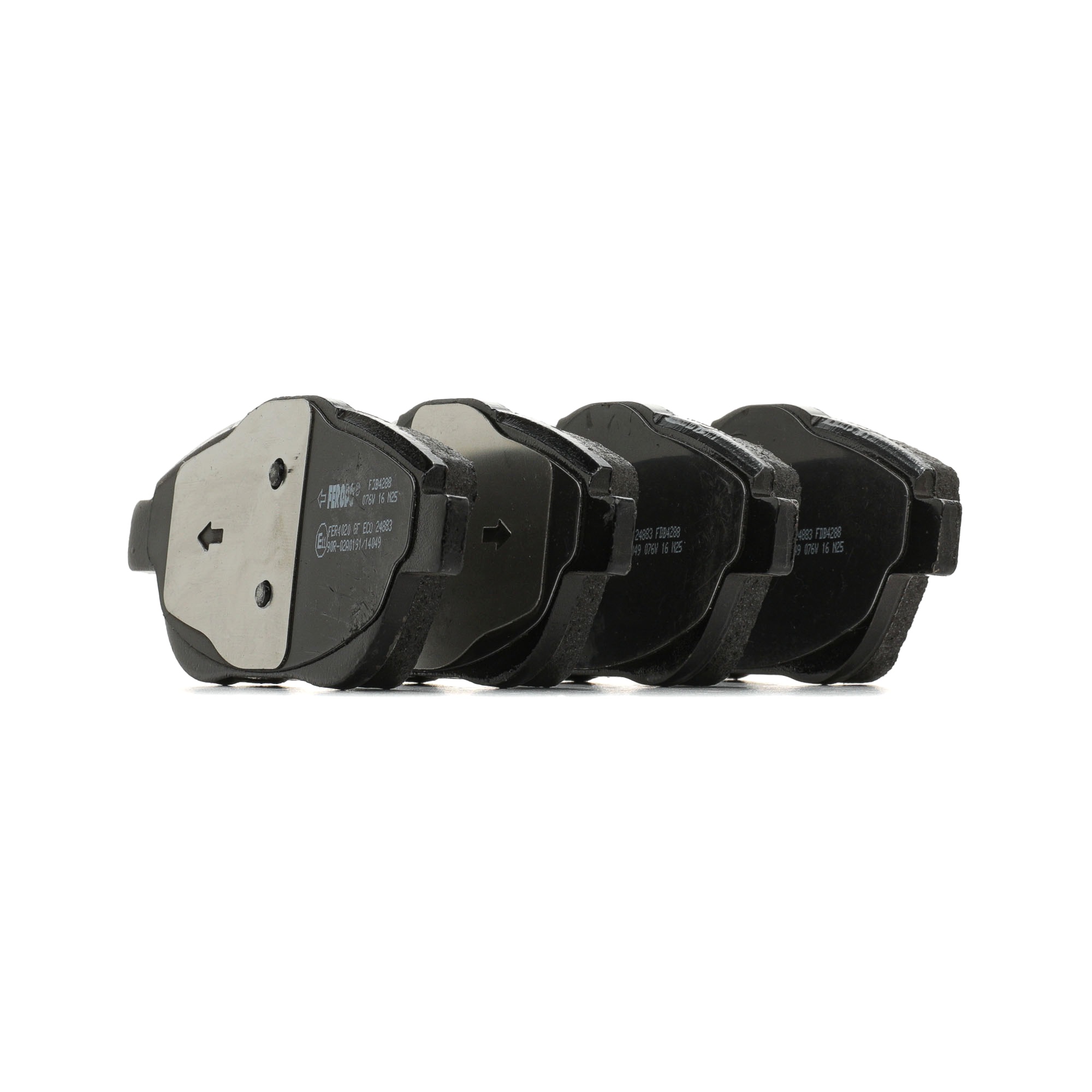 Ferodo Premier Kit Pastiglie Freno A Disco FDB328 - Confezione 4 Pezzi - Per Sistema ATE - Larghezza 55mm, Lunghezza 62mm, Spessore 13.5mm