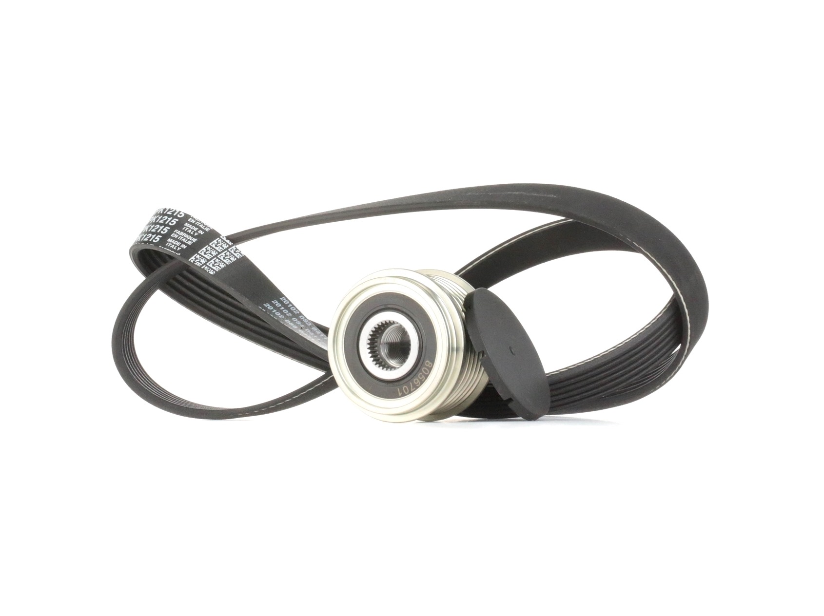 STARK SKRBS-1200438 V-Ribbed Belt Set Pulleys: with freewheel belt pulley, Check alternator freewheel clutch & replace if necessary