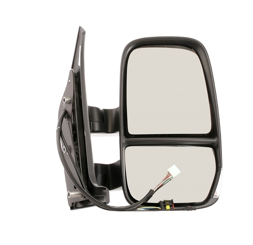 RIDEX 50O0476 Wing mirror Right, Electric, Heatable, with wide angle mirror, Short mirror arm, Convex, with aerial, for left-hand drive vehicles