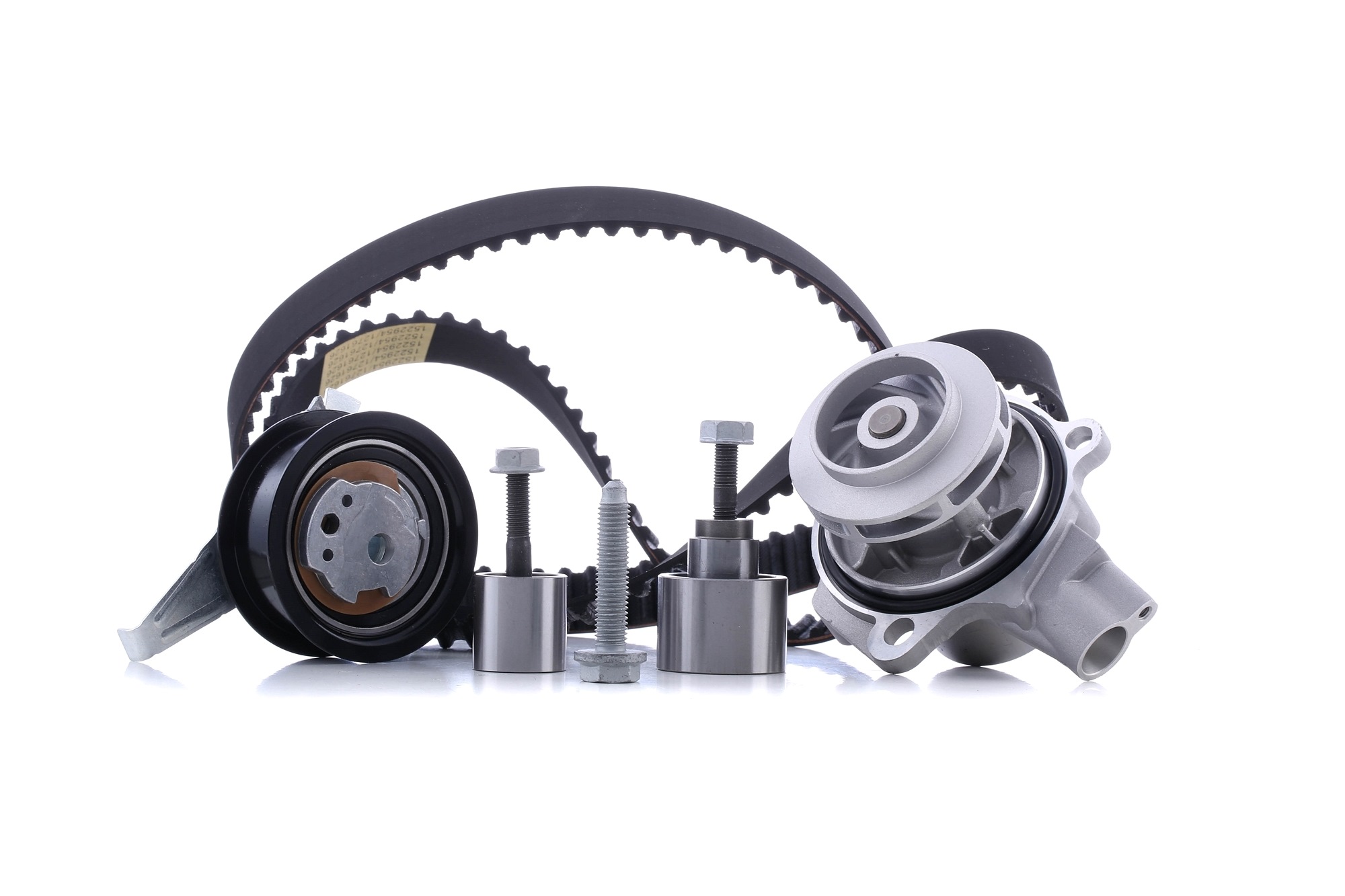RIDEX 3096W0223 Water pump and timing belt kit with gaskets/seals, with water pump, with studs, without integrated disabling contact, non-switchable water pump, Number of Teeth: 145 L: 1381 mm, for timing belt drive