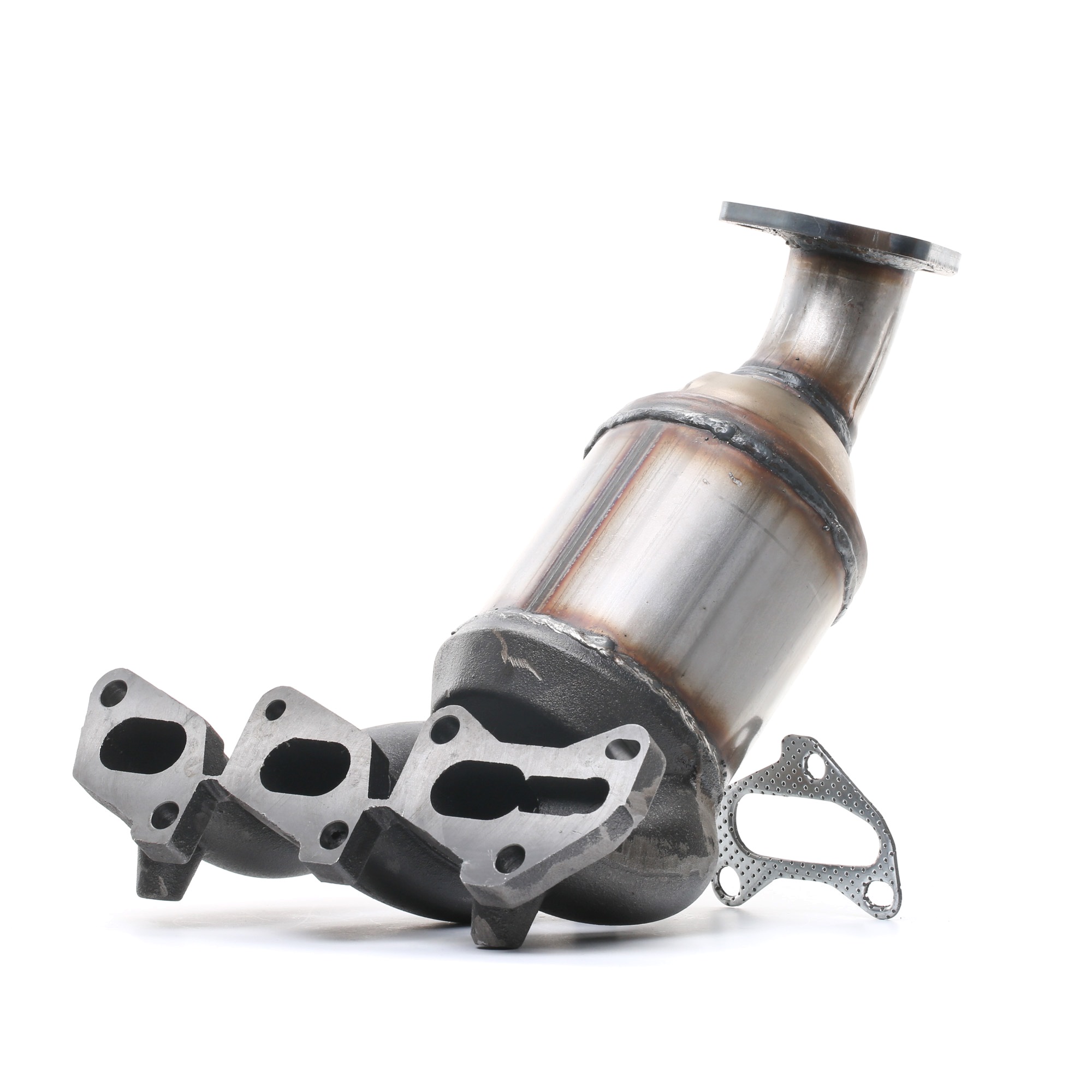 RIDEX 429C0198 Catalytic converter Euro 4 (D4), with mounting parts, with lambda sensor connection, with exhaust manifold gasket(s), Front, Length: 380 mm