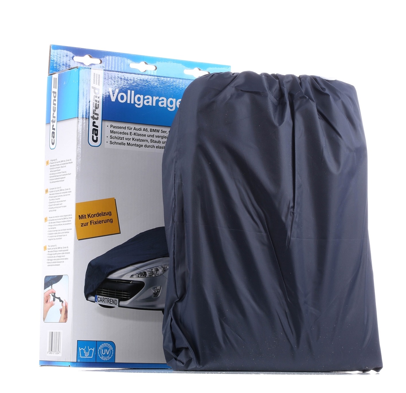 CARTREND full-size, XL 209x522 cm, blue Length: 522cm, Width: 209cm, Height: 148cm Car protection cover 70334 buy
