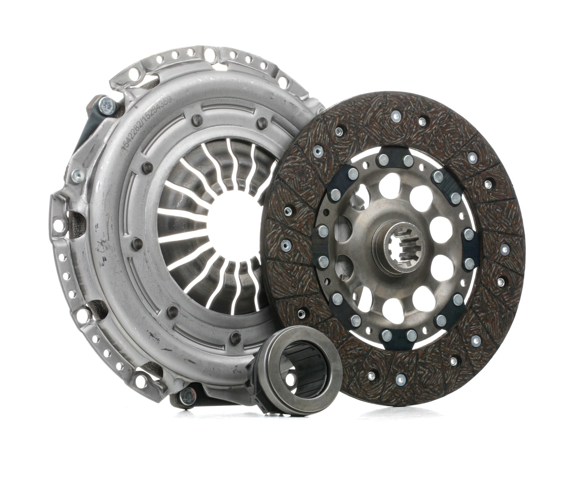 RIDEX 479C0634 Clutch kit for engines with dual-mass flywheel, with clutch pressure plate, with clutch disc, with clutch release bearing, Requires special tools for mounting, Check and replace dual-mass flywheel if necessary., with automatic adjustment, 240mm