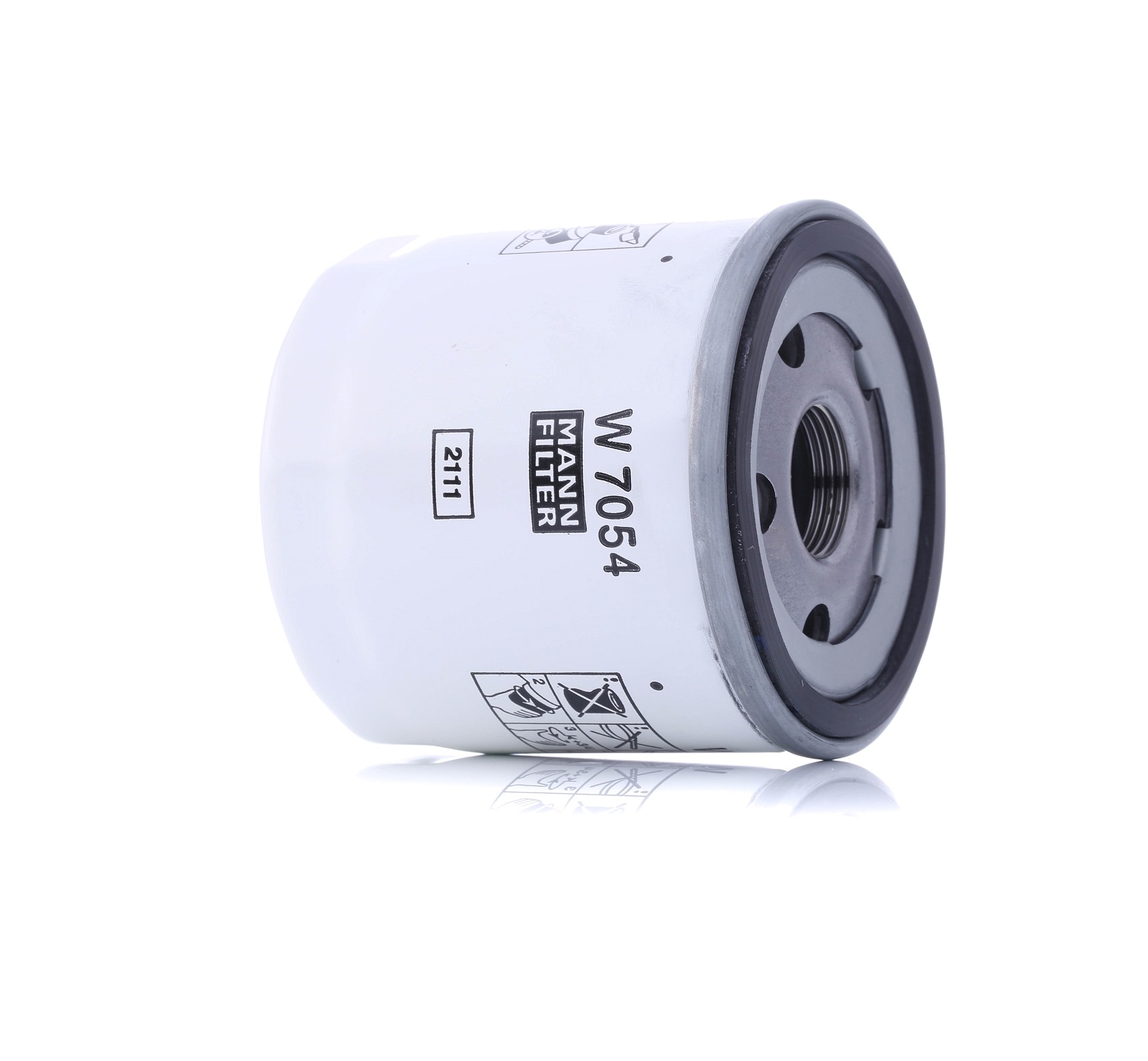 MANN-FILTER W 7054 Oil filter M22x1.5-6H, with one anti-return valve, Spin-on Filter