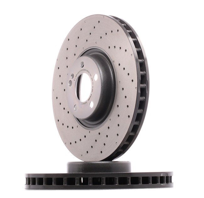 BREMBO 09.D524.13 Brake Disc Perforated / Vented, Two-piece Brake Disc,  Coated, High-carbon, with bolts/screws