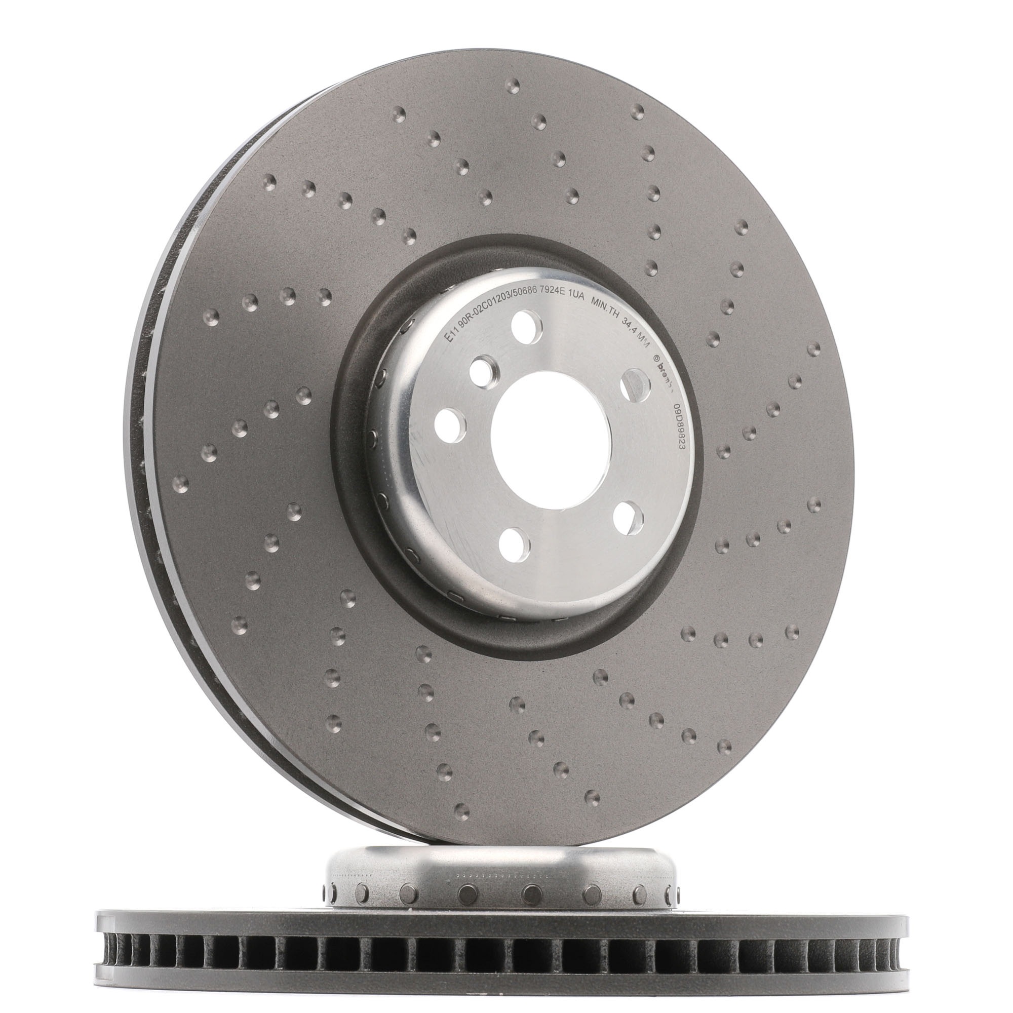 BREMBO 395x36mm, 5, perforated/vented, two-part brake disc, Aluminium Brake Disc Hub Ø: 395mm, Num. of holes: 5, Brake Disc Thickness: 36mm Brake rotor 09.D898.23 buy