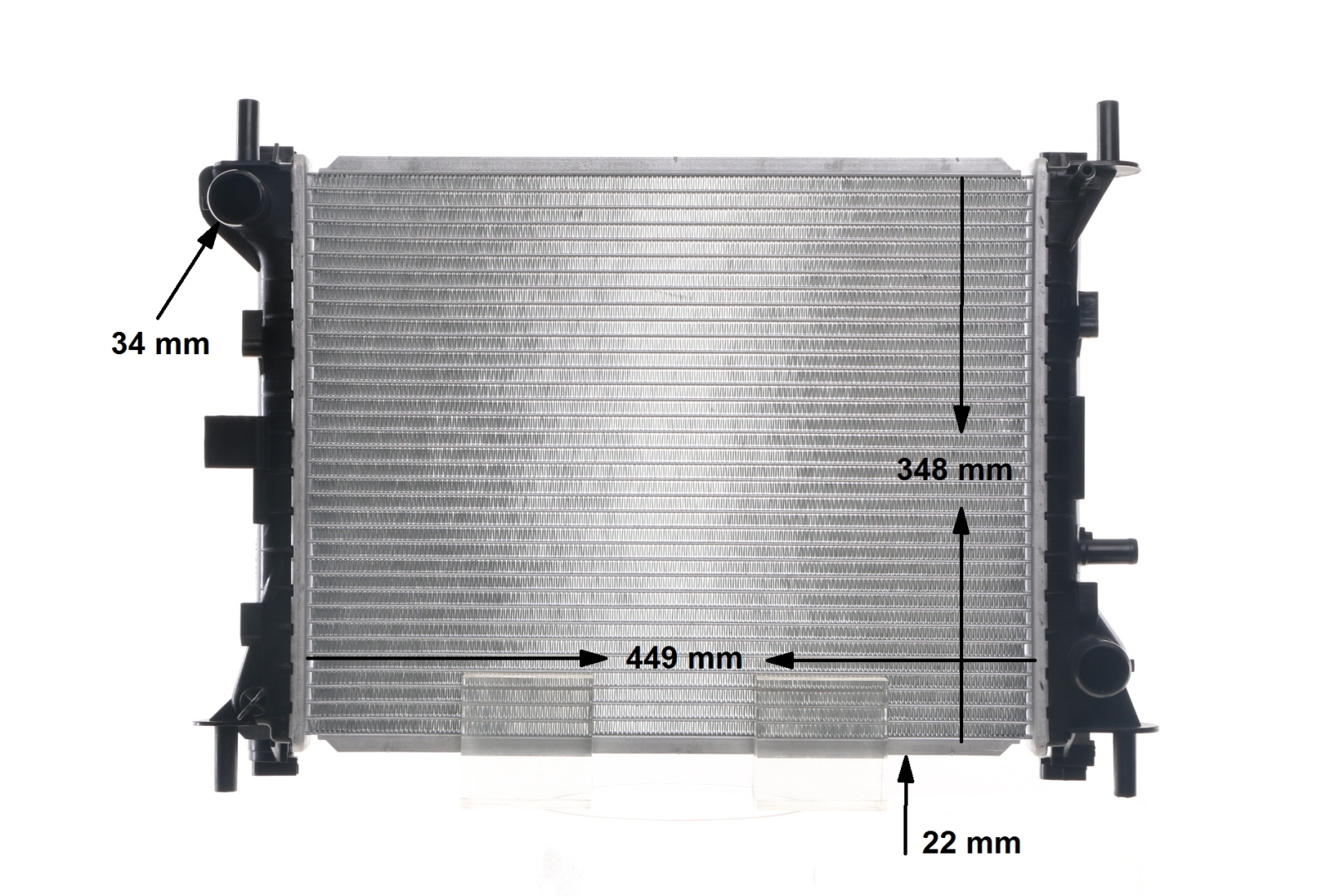 Vesz 376754771 MAHLE ORIGINAL klímával szerelt járművekhez nem, 460 x 378 x 23 mm, Kézi kapcsolású váltó, Forrasztott hűtőbordák Hűtő, motorhűtés CR 1136 000S alacsony áron
