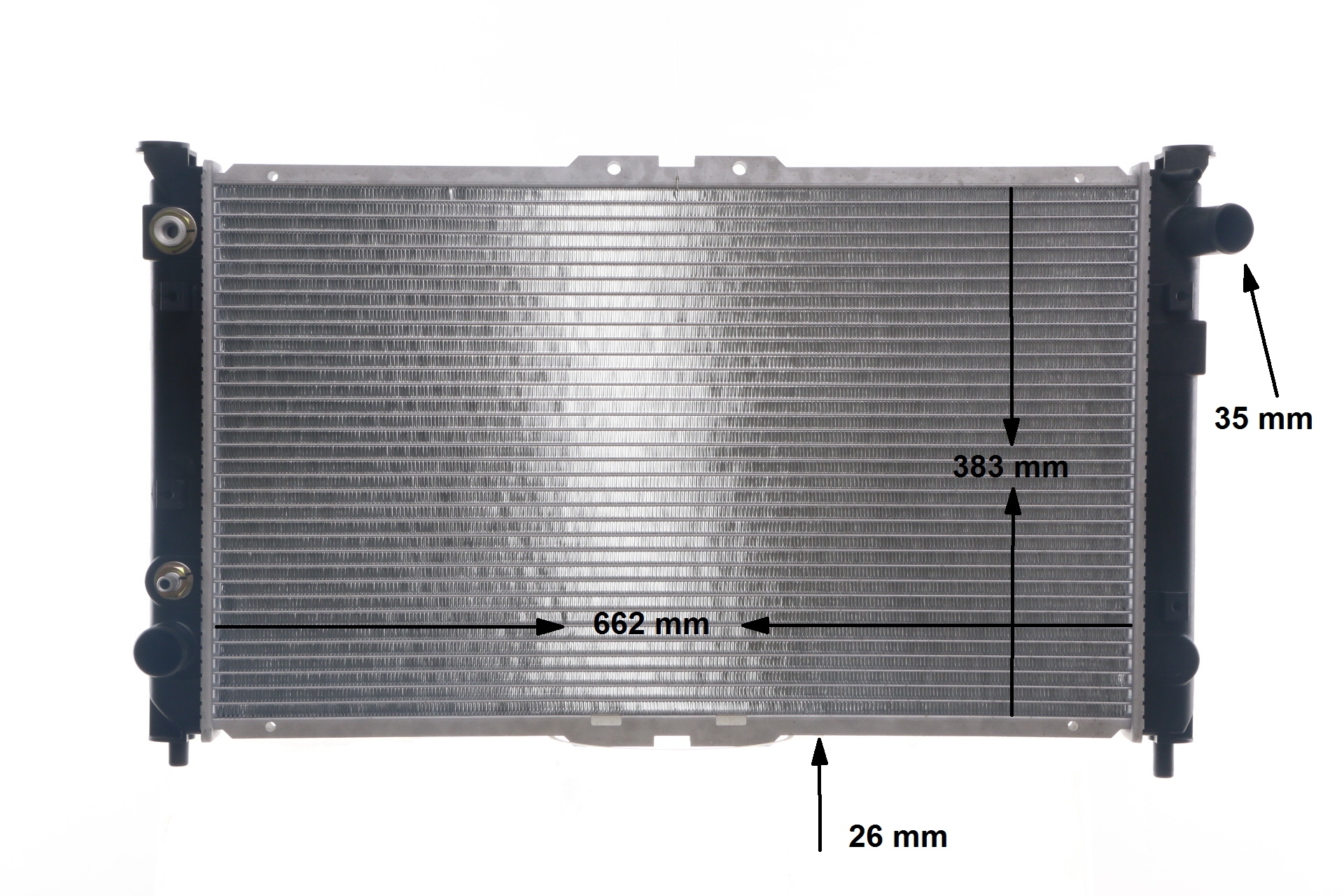 Kjøp 376705591 MAHLE ORIGINAL 662 x 387 x 26 mm, Automatisk girkasse, Kjøleribber loddet Radiator, motorkjøling CR 136 000S Ikke kostbar