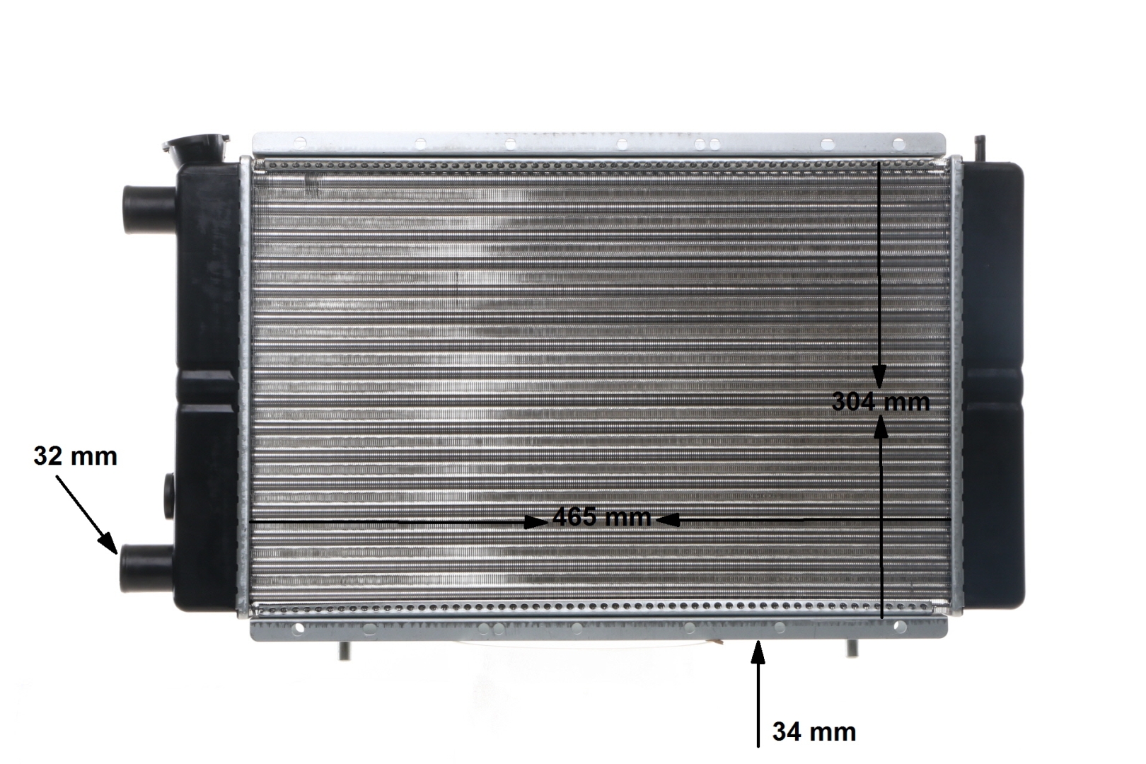 MAHLE ORIGINAL CR 143 000S Engine radiator for vehicles without air conditioning, 480 x 307 x 38 mm, Automatic Transmission, Manual Transmission, Mechanically jointed cooling fins