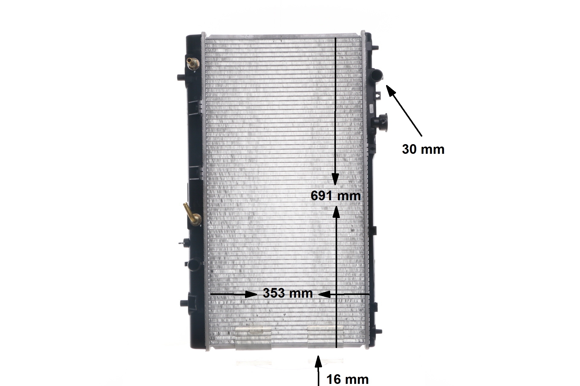 376769631 MAHLE ORIGINAL 350 x 703 x 16 mm, Transmisión automática, Aletas refrigeración soldadas Radiador CR 1474 000S comprar online