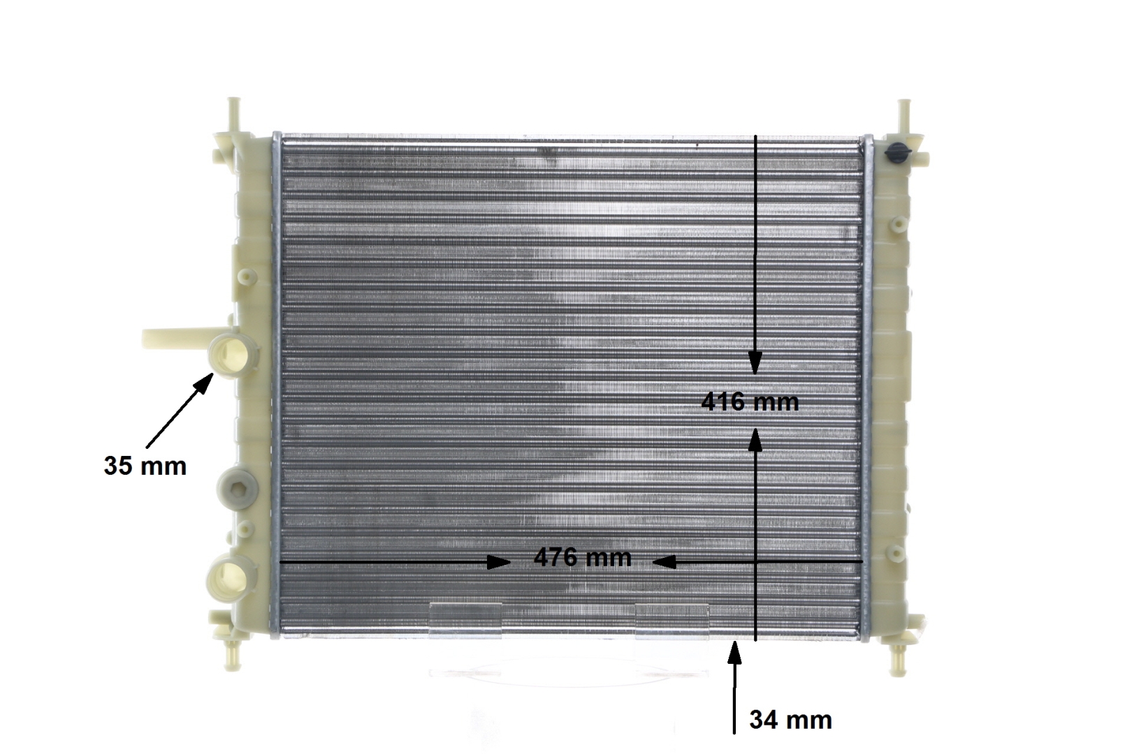 376900144 MAHLE ORIGINAL pro vozidla s klimatizací, 476 x 416 x 34 mm, Kühlrippen mechanicky plněný Chladič, chlazení motoru CR 1998 000S kupte si levně