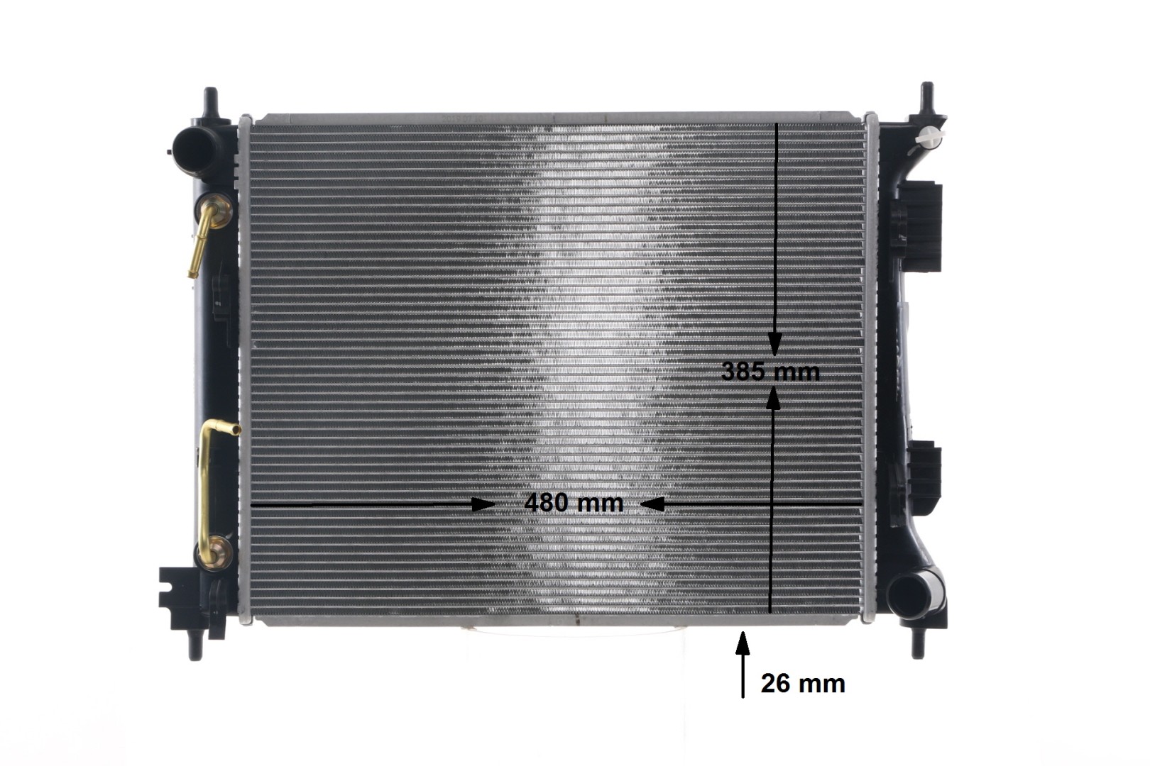 376909184 MAHLE ORIGINAL 480 x 385 x 26 mm, Automat, Kylflänsar lödda Motorkylare CR 2269 000S köp lågt pris