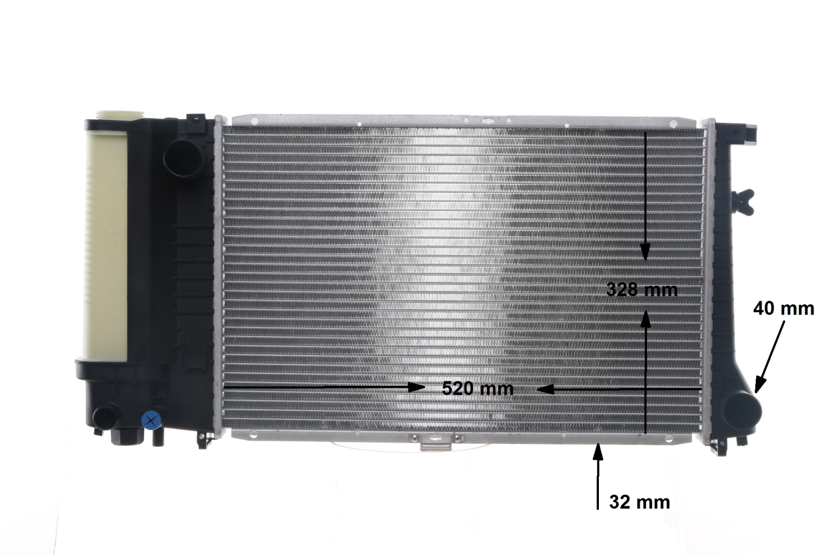 MAHLE ORIGINAL CR 482 000S Engine radiator for vehicles without air conditioning, 520 x 322 x 32 mm, Manual Transmission, Brazed cooling fins