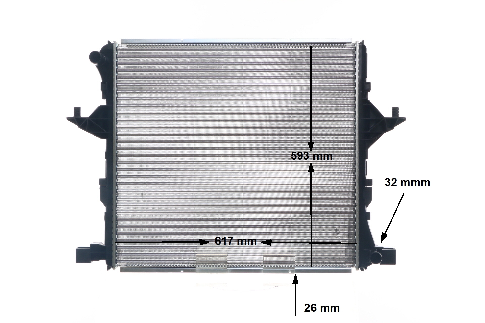 376701314 MAHLE ORIGINAL 585 x 617 x 26 mm, Brazed cooling fins Radiator CR 81 000S buy