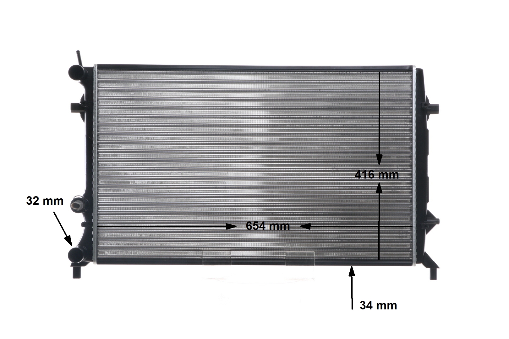 376733664 MAHLE ORIGINAL CR816000S Ψυγείο νερού VW Jetta mk6 1.6 105 PS Βενζίνη 2018 τιμες