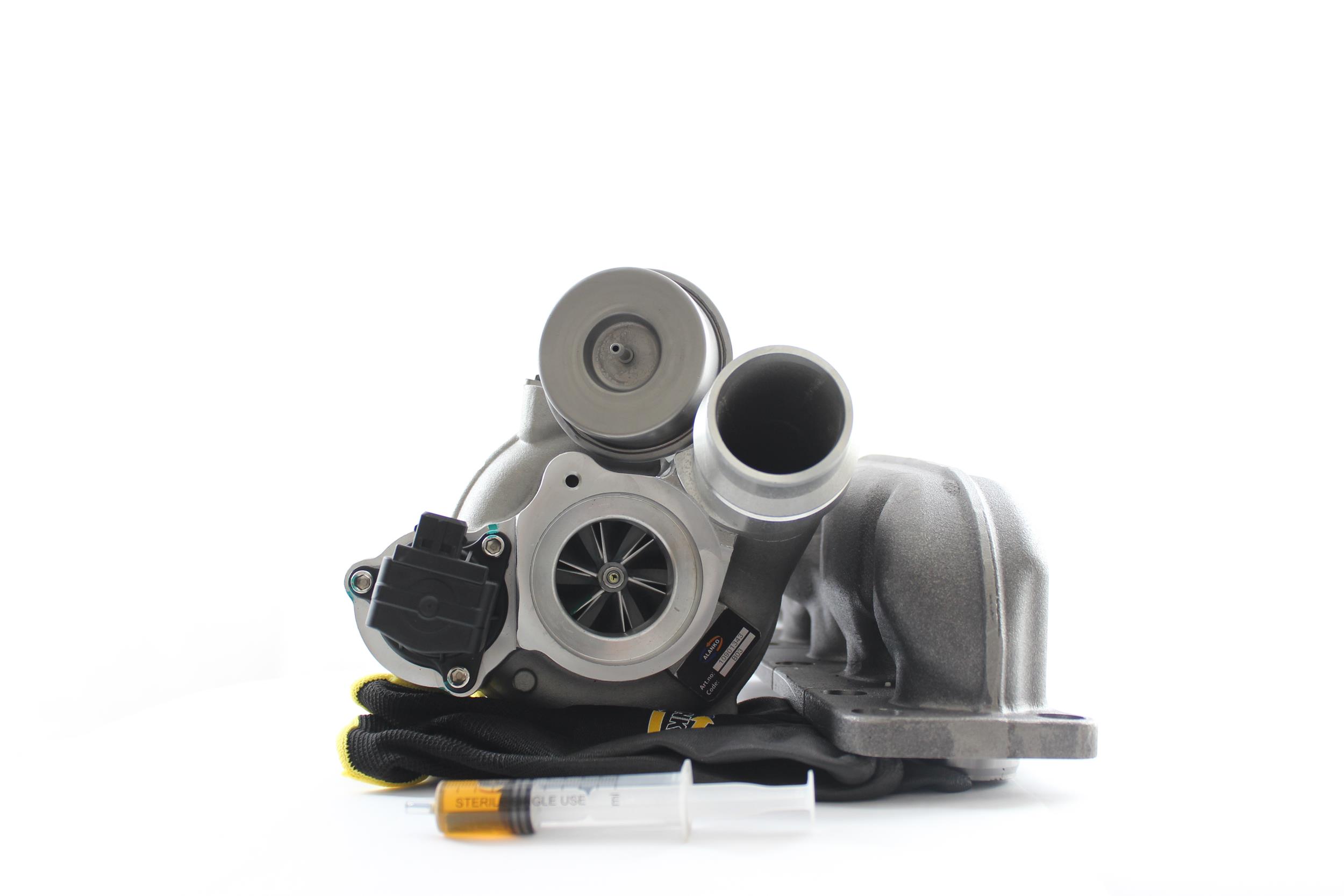 901343 ALANKO con regolazione pressione di carica wastegate, Benzina, Raffreddato a olio, pneumatico, incl. Kit guarnizioni, con materiale di fissaggio/montaggio Turbo 10901343 acquisto online