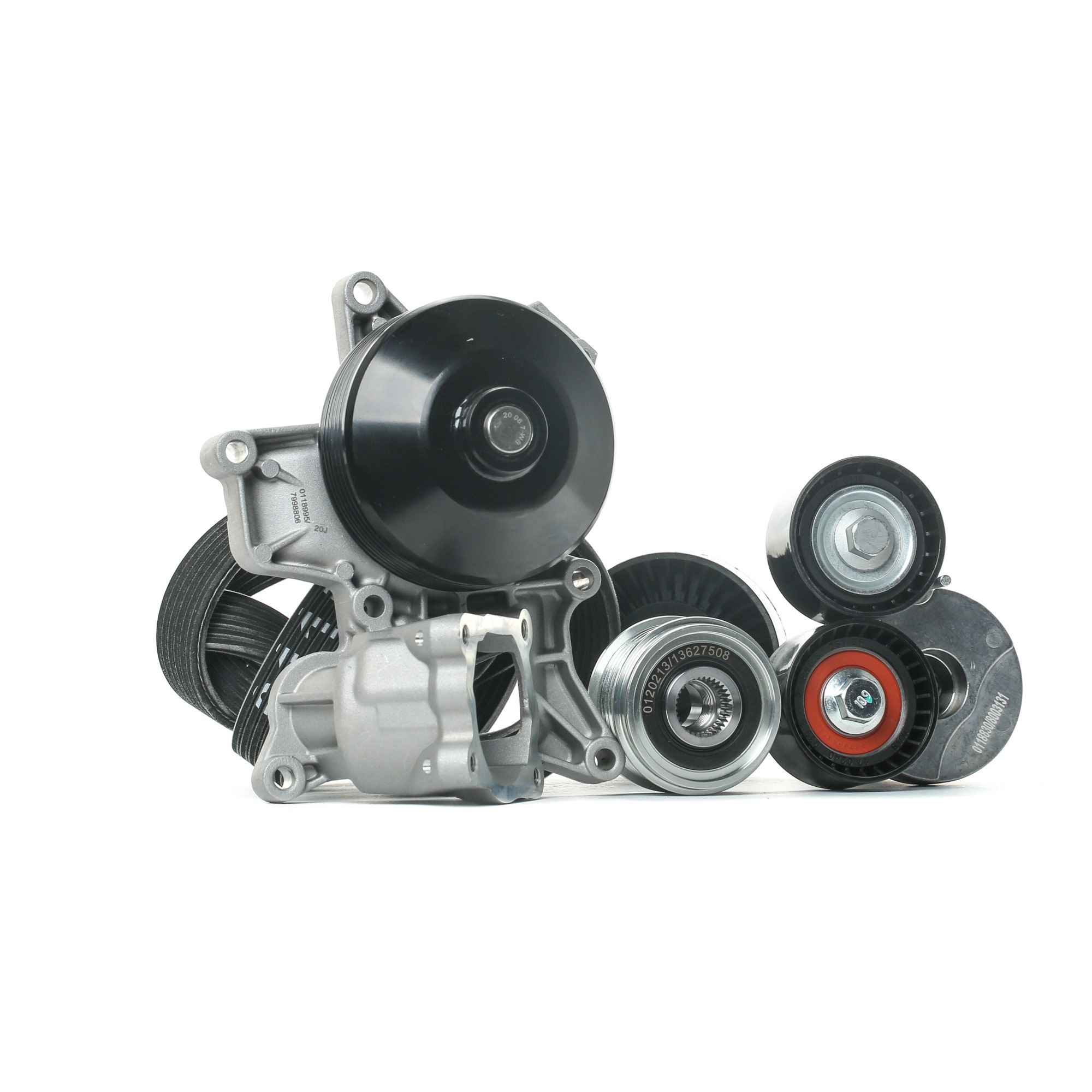 STARK SKPRB-5160009 Water Pump + V-Ribbed Belt Kit with water pump, Check alternator freewheel clutch & replace if necessary