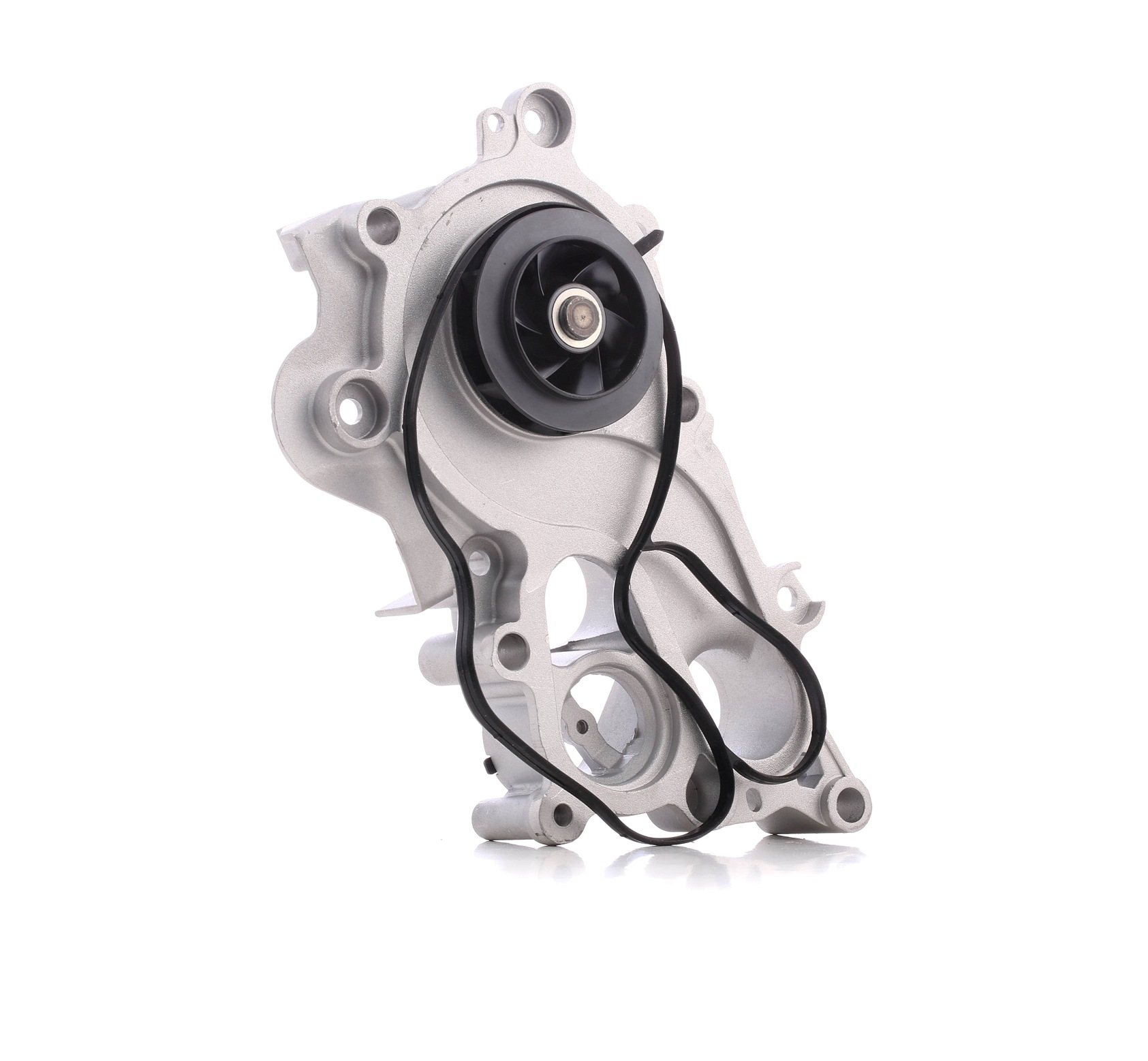 RIDEX 1260W0355 Water pump Number of Teeth: 28, with seal, Incl. Gasket Set, without lid, Mechanical, Metal, Water Pump Pulley Ø: 43,4 mm, for v-ribbed belt use, for timing belt drive