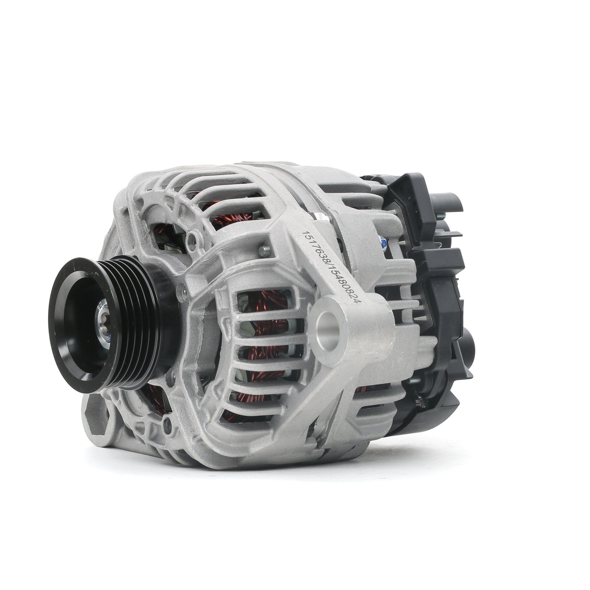 RIDEX 4G1114 Alternator 12V, 105A, B2+(M8)/D+(M5), excl. vacuum pump, Ø 61 mm, with integrated regulator