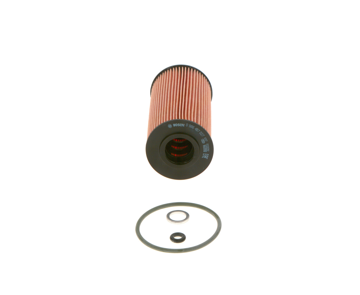 BOSCH 0 986 4B7 027 Oil filter with gaskets/seals, Filter Insert