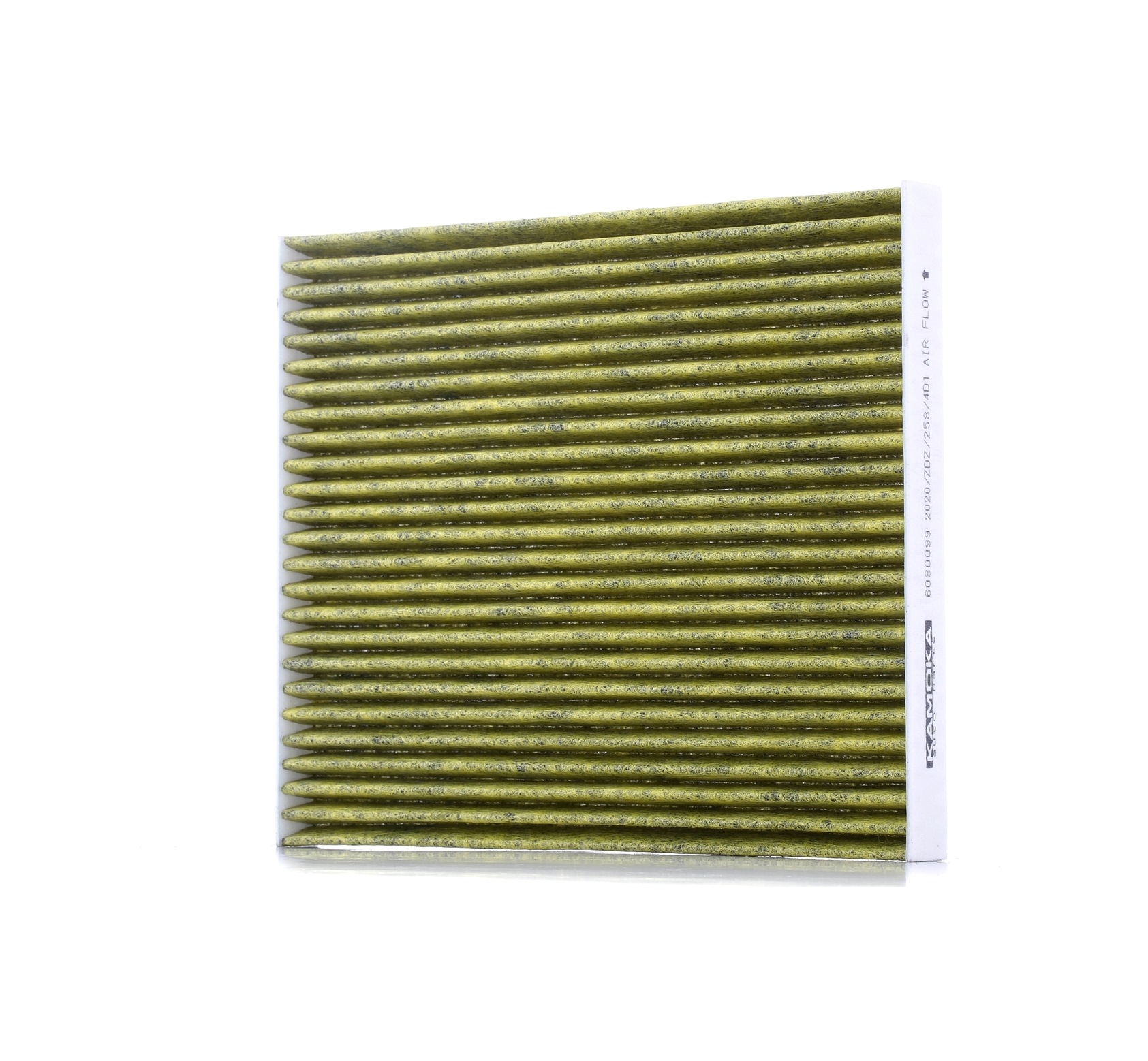 KAMOKA 6080099 Pollen filter Fresh Air Filter, Activated Carbon Filter, Particulate filter (PM 2.5), with antibacterial action, with anti-allergic effect, with fungicidal effect, with Odour Absorbent Effect, 238 mm x 196 mm x 20 mm