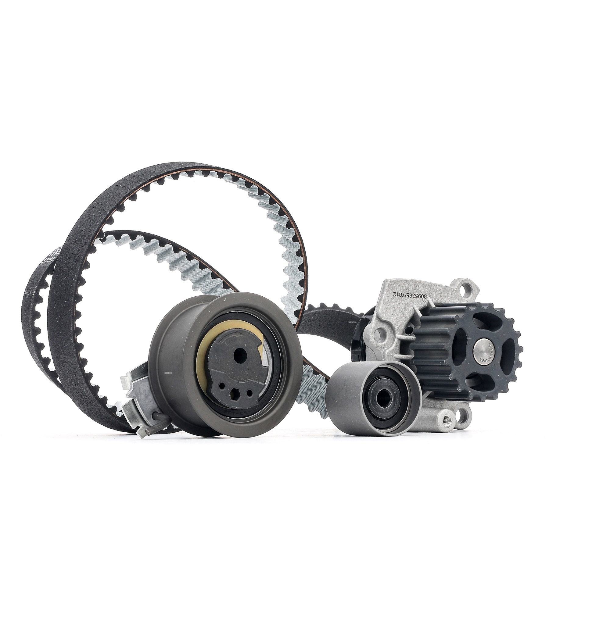 RIDEX 3096W0307 Water pump and timing belt kit with water pump, Number of Teeth: 120, for timing belt drive