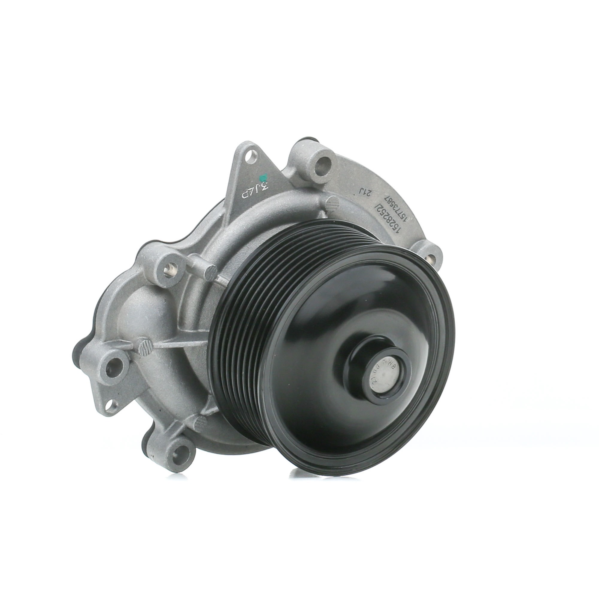 RIDEX 1260W0384 Water pump with V-ribbed belt pulley, with gaskets/seals, Belt Pulley Ø: 92 mm